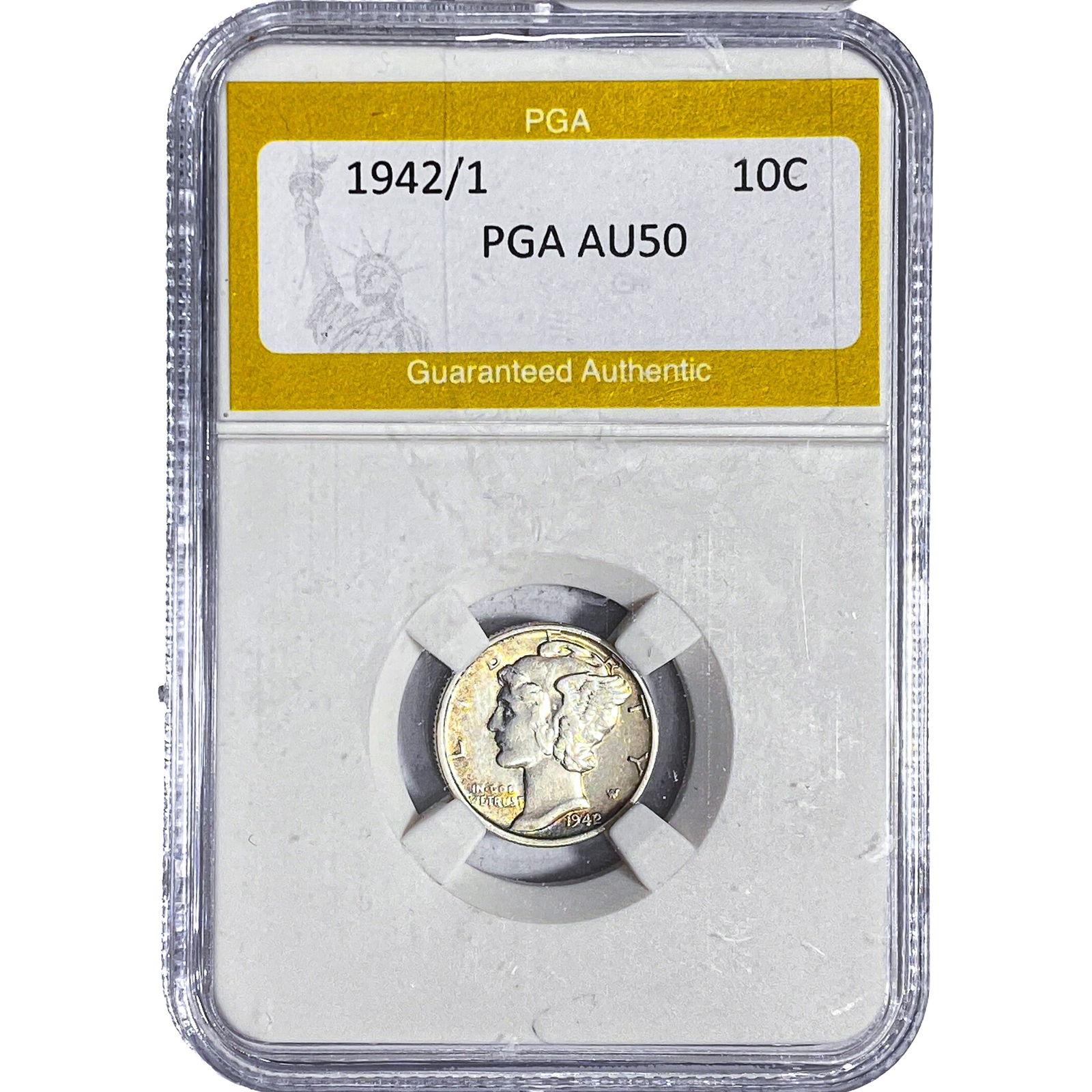1942/1 Mercury Silver Dime PGA AU50 (1 of 2)