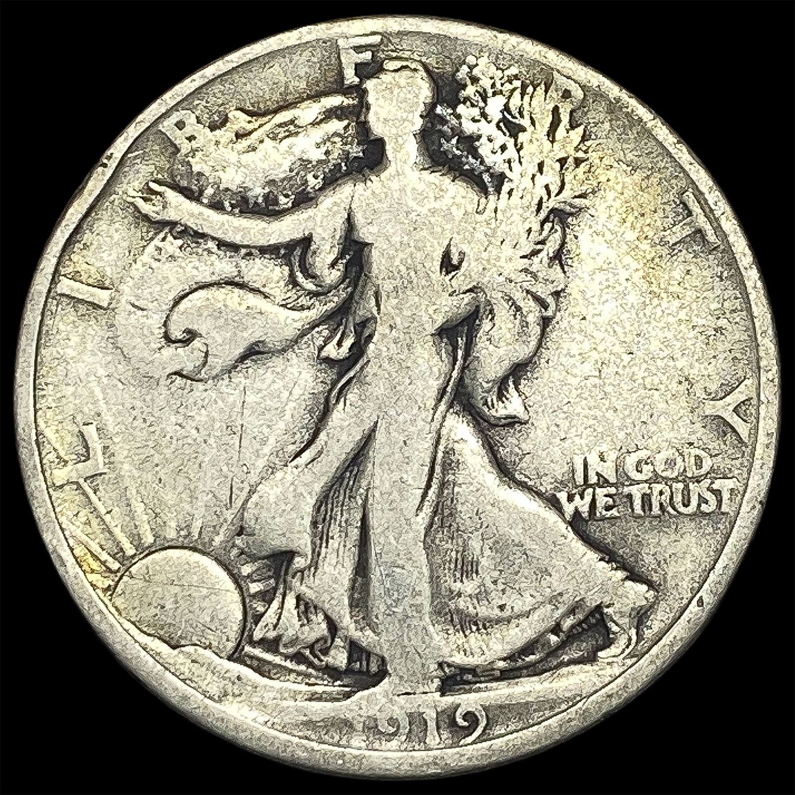 1919-D Walking Liberty Half Dollar NICELY CIRCULATED (1 of 2)