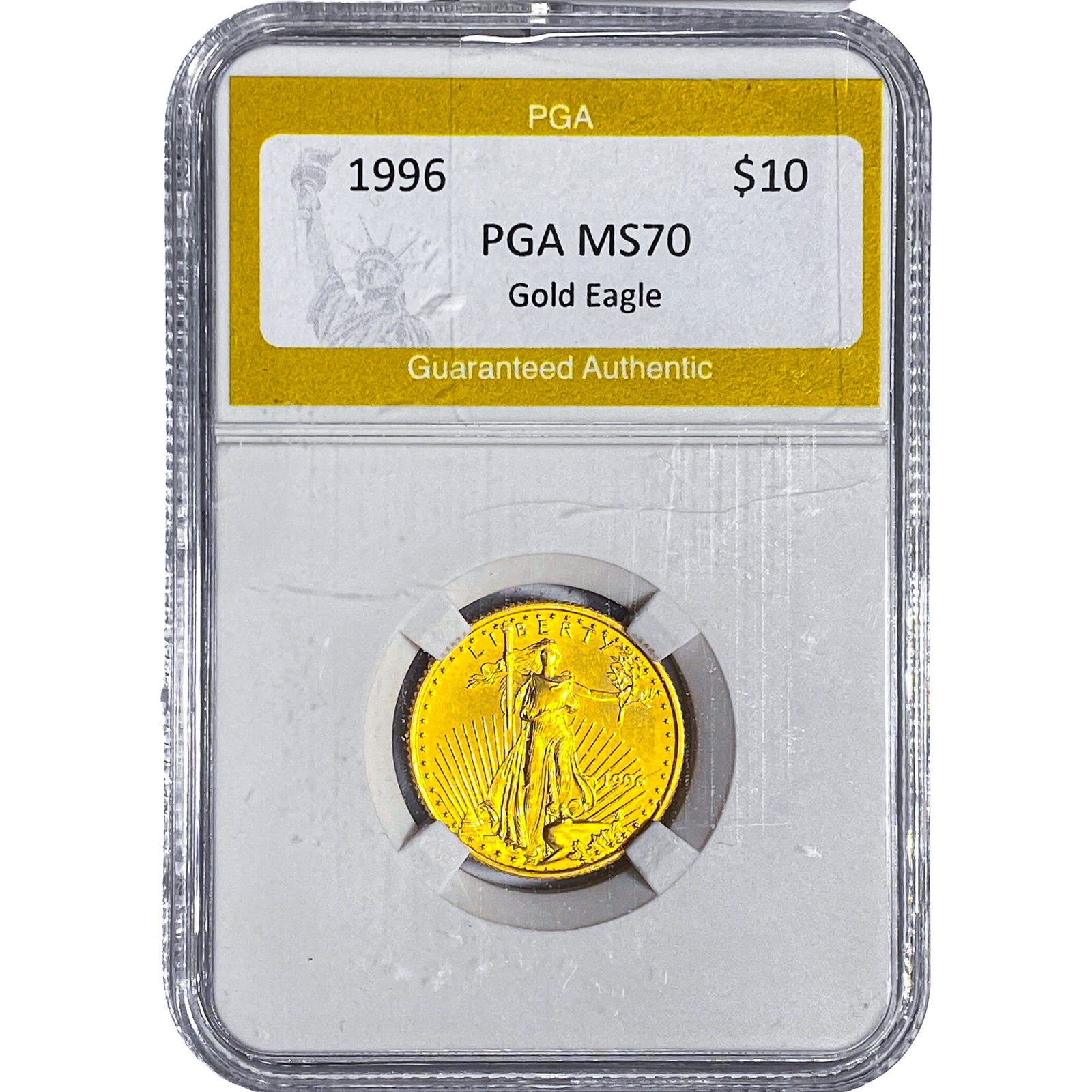 1996 1/4oz $10 Gold Eagle PGA MS70: 1996 1/4oz $10 Gold Eagle PGA MS70