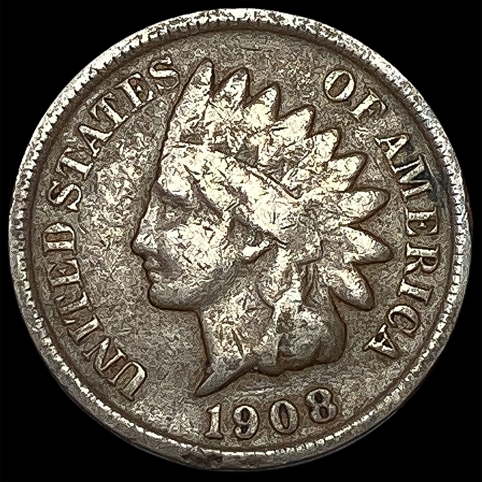 1908-S Indian Head Cent NICELY CIRCULATED: 1908-S Indian Head Cent NICELY CIRCULATED