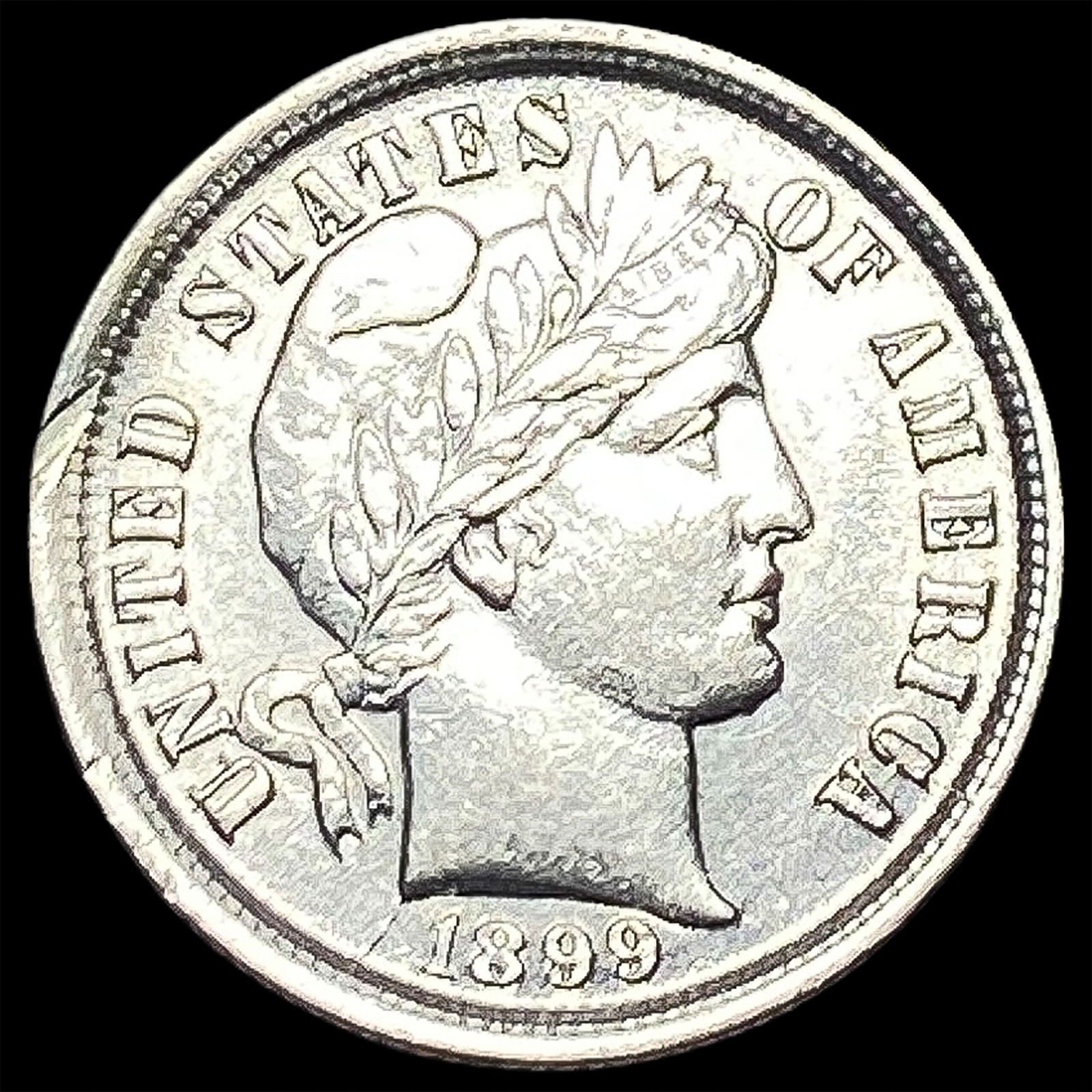 1899 Barber Dime CLOSELY UNCIRCULATED: 1899 Barber Dime CLOSELY UNCIRCULATED