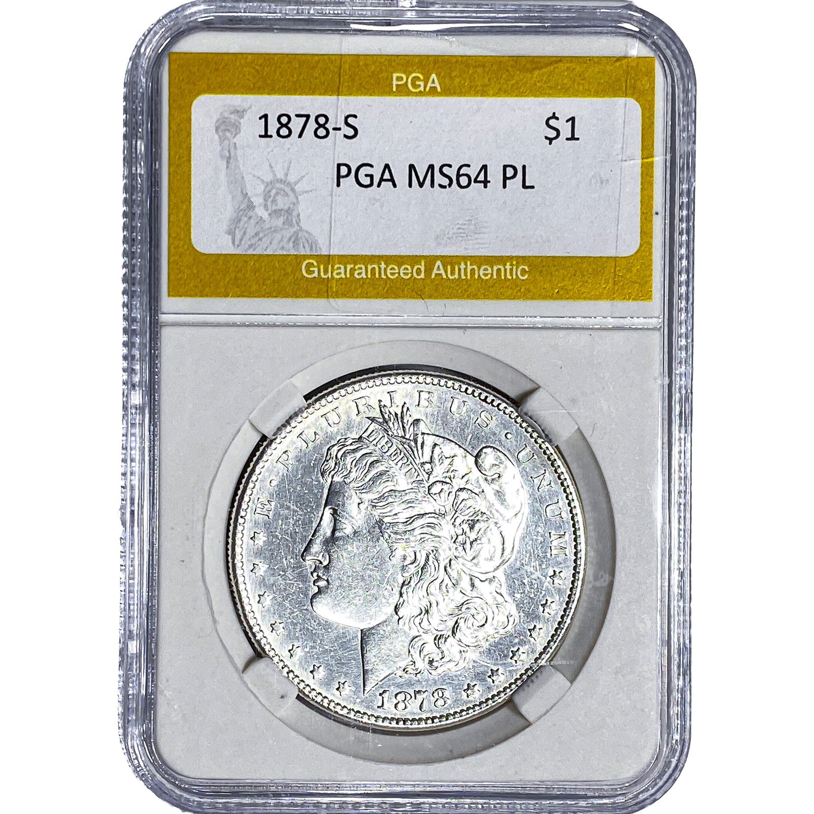 1878-S Morgan Silver Dollar PGA MS64 PL (1 of 2)
