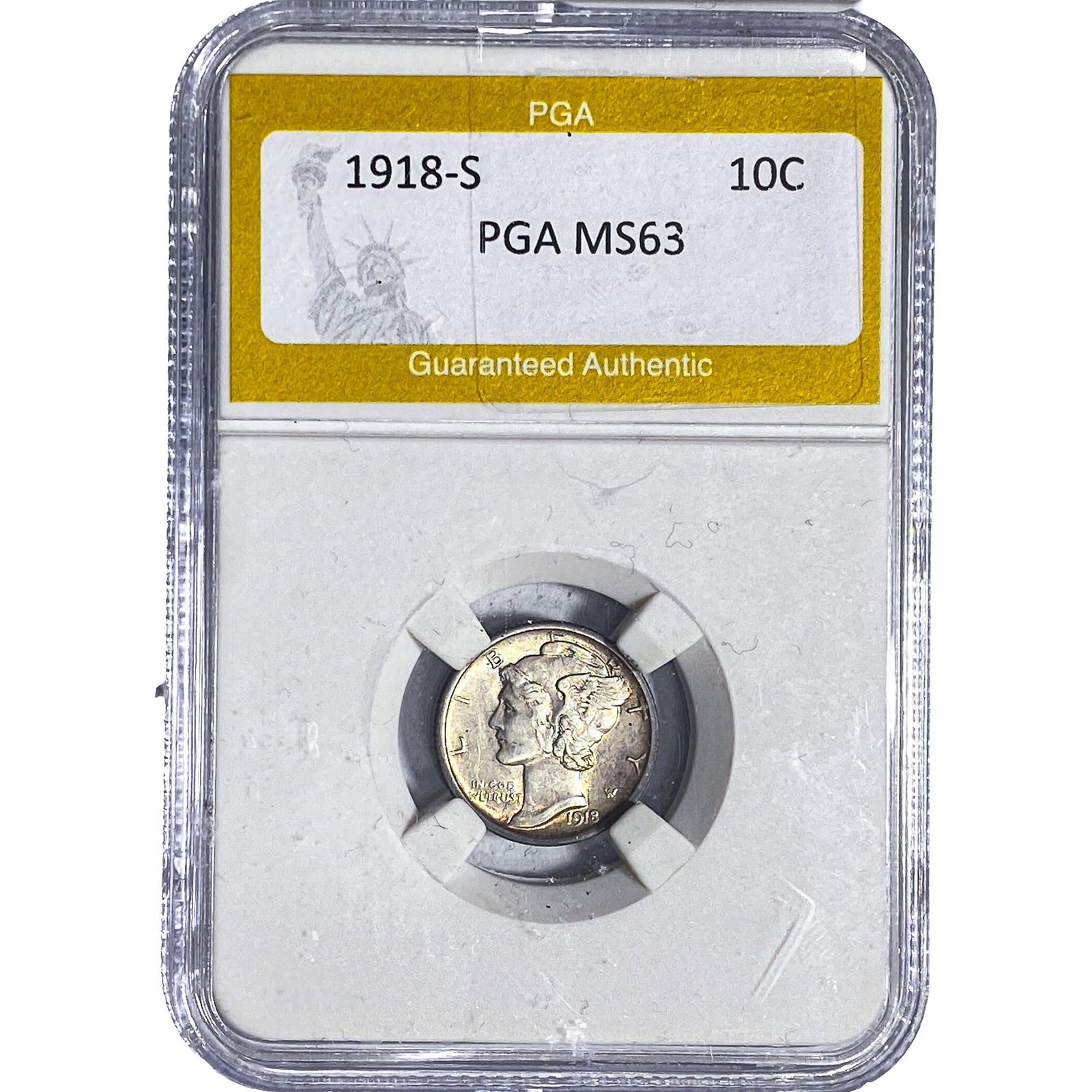 1918-S Mercury Silver Dime PGA MS63 (1 of 2)