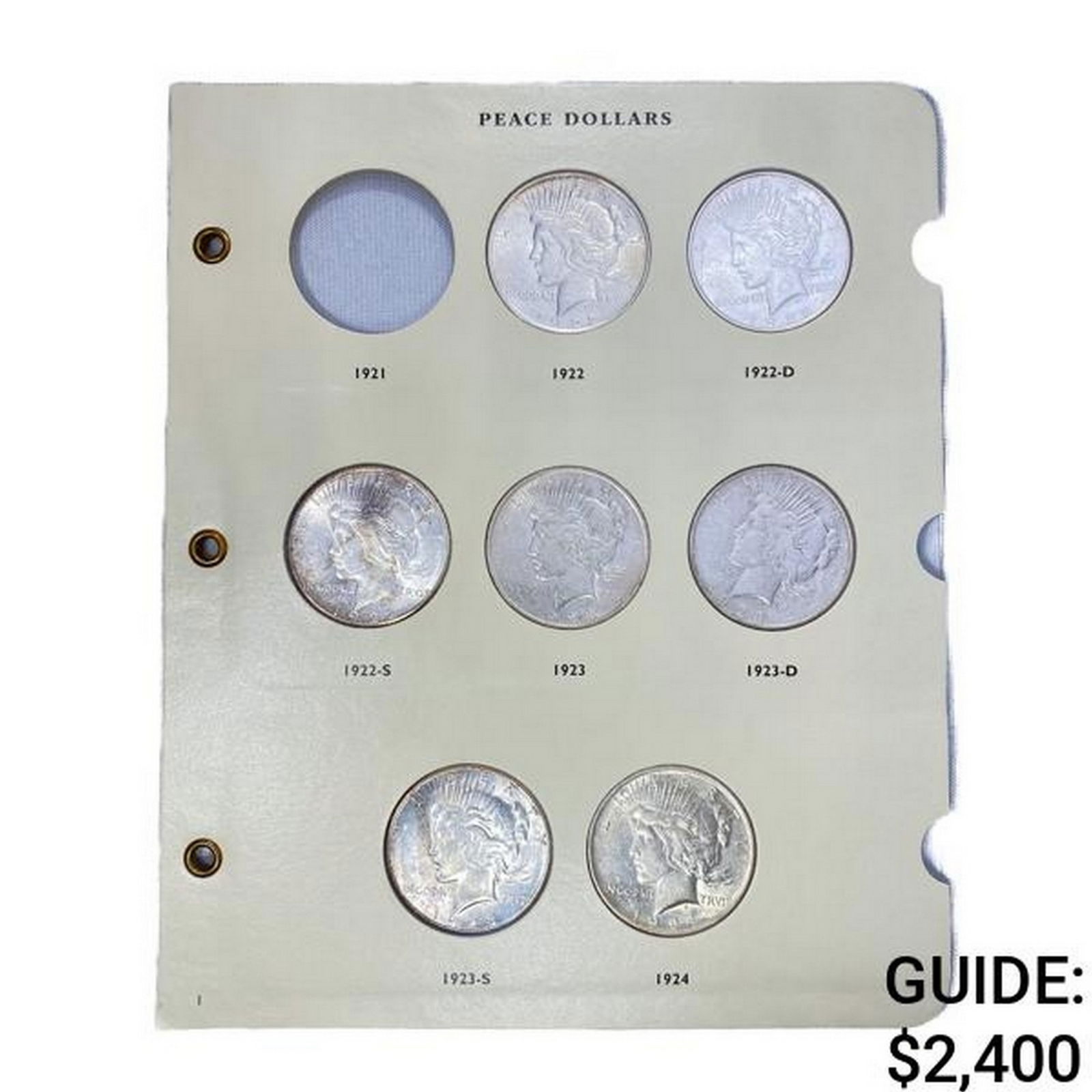 1922-1935 Peace Silver Dollar Book (21 Coins): 1922-1935 Peace Silver Dollar Book (21 Coins)