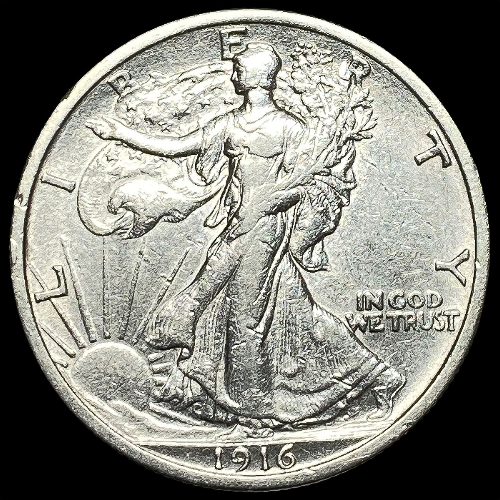 1916 Walking Liberty Half Dollar CLOSELY UNCIRCULATED (1 of 2)