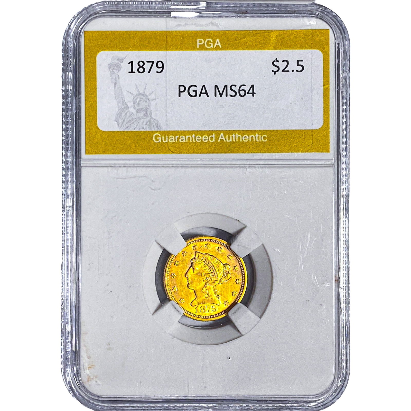 1879 $2.50 Gold Quarter Eagle PGA MS64 (1 of 2)