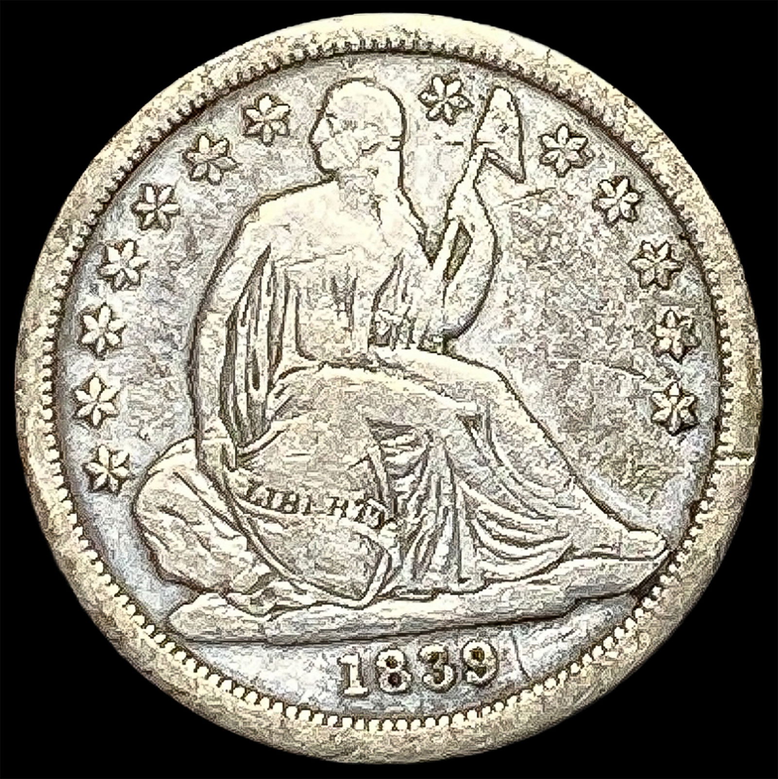 1839 Seated Liberty Dime LIGHTLY CIRCULATED (1 of 2)