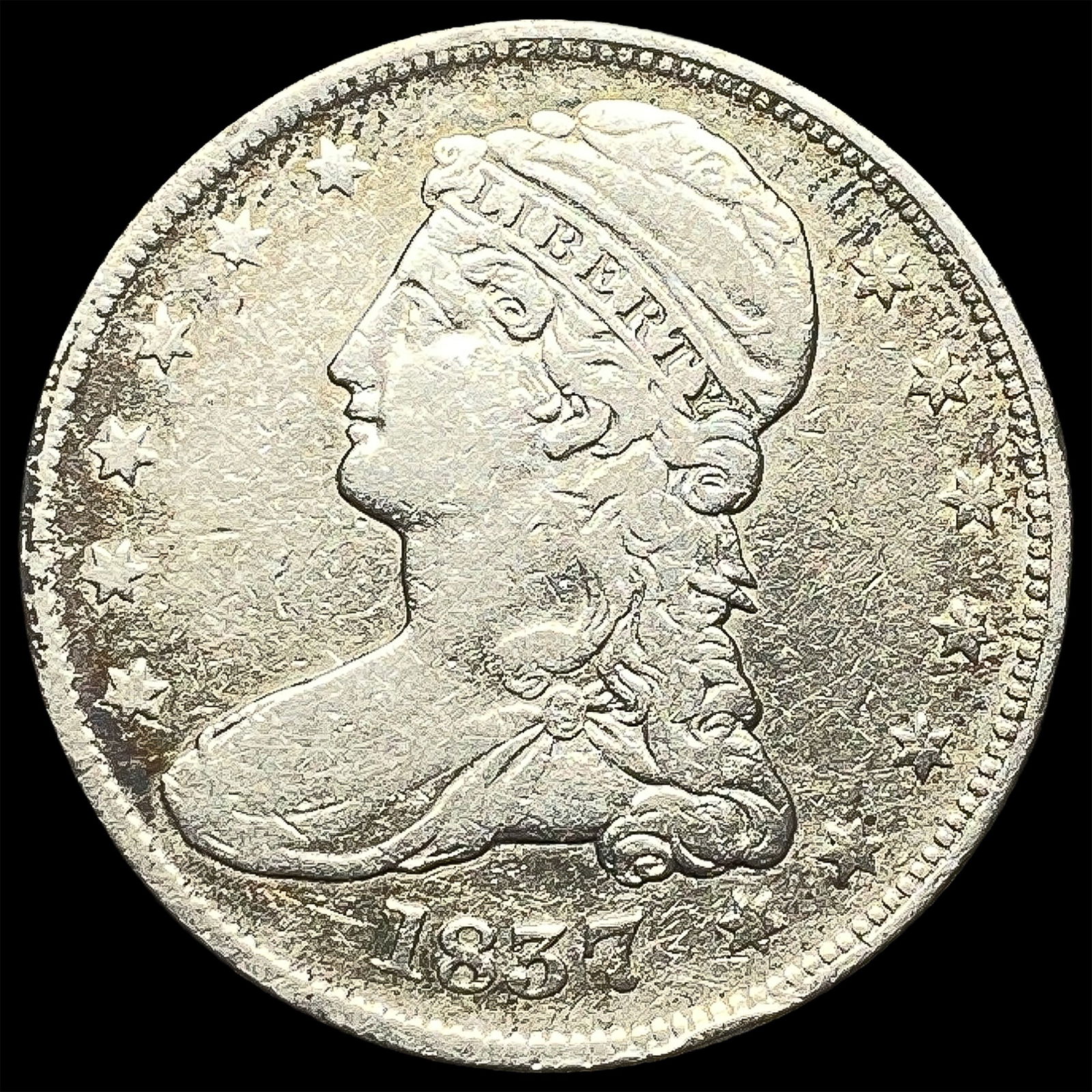 1837 Capped Bust Half Dollar LIGHTLY CIRCULATED (1 of 2)