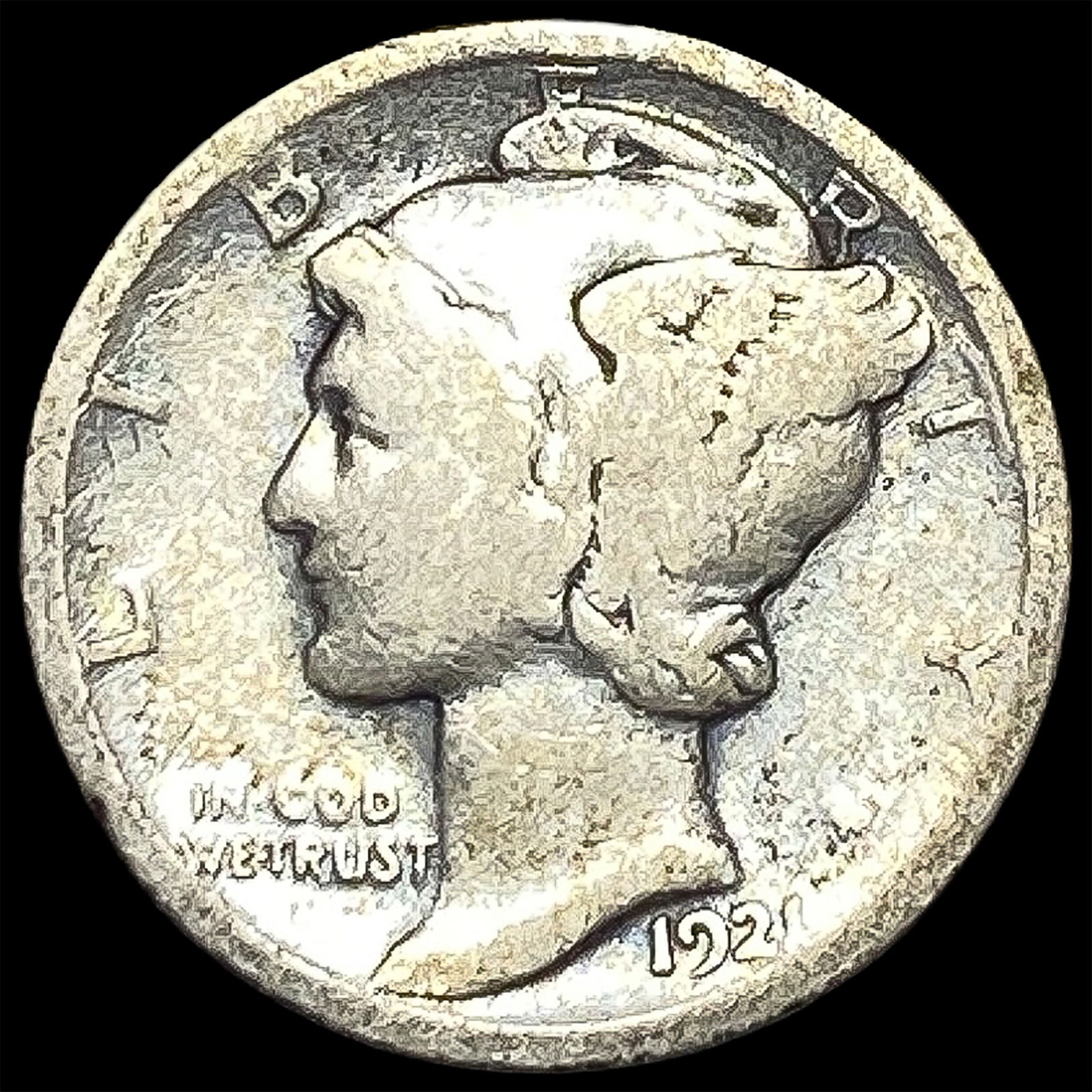 1921 Mercury Dime NICELY CIRCULATED (1 of 2)