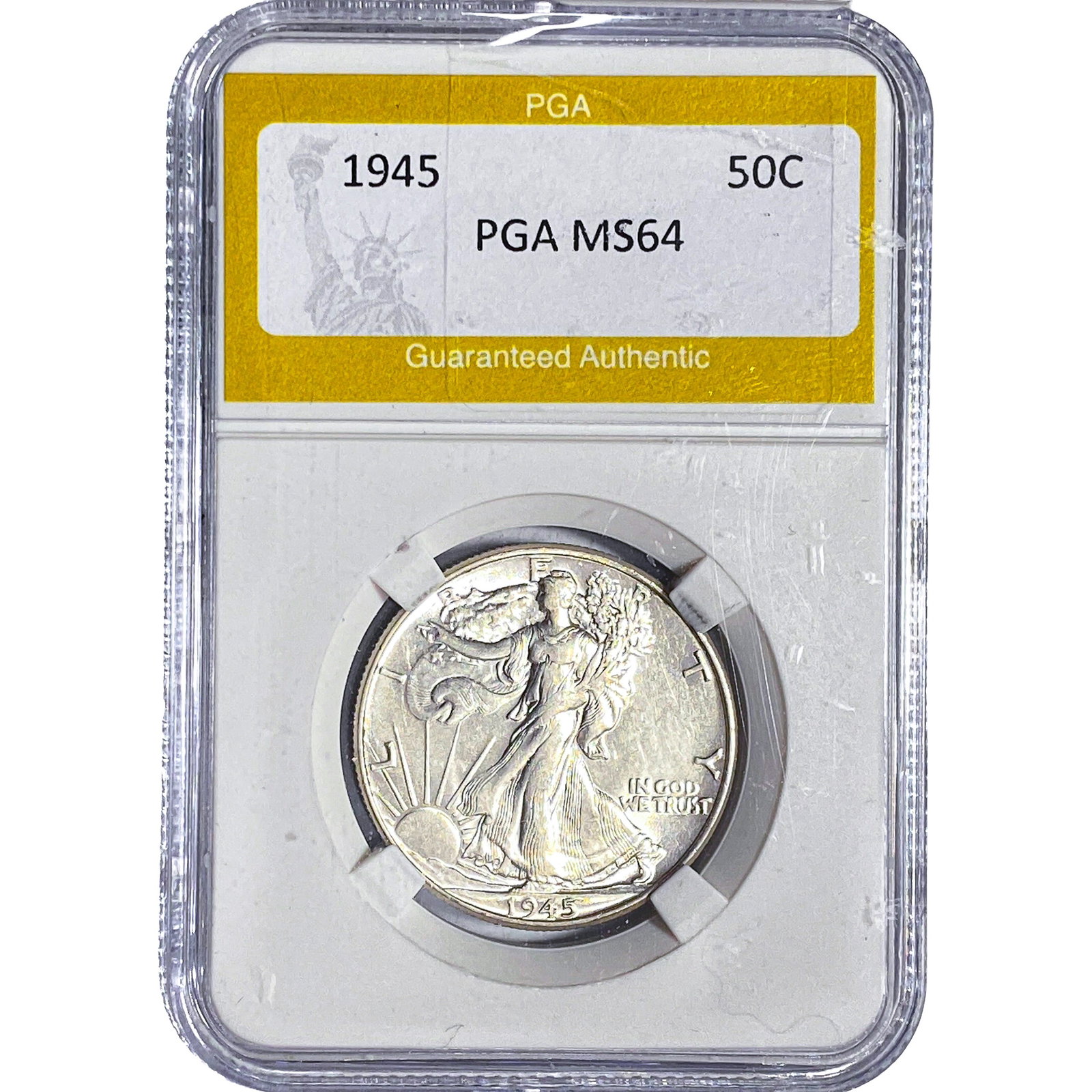 1945 Walking Liberty Half Dollar PGA MS64: 1945 Walking Liberty Half Dollar PGA MS64