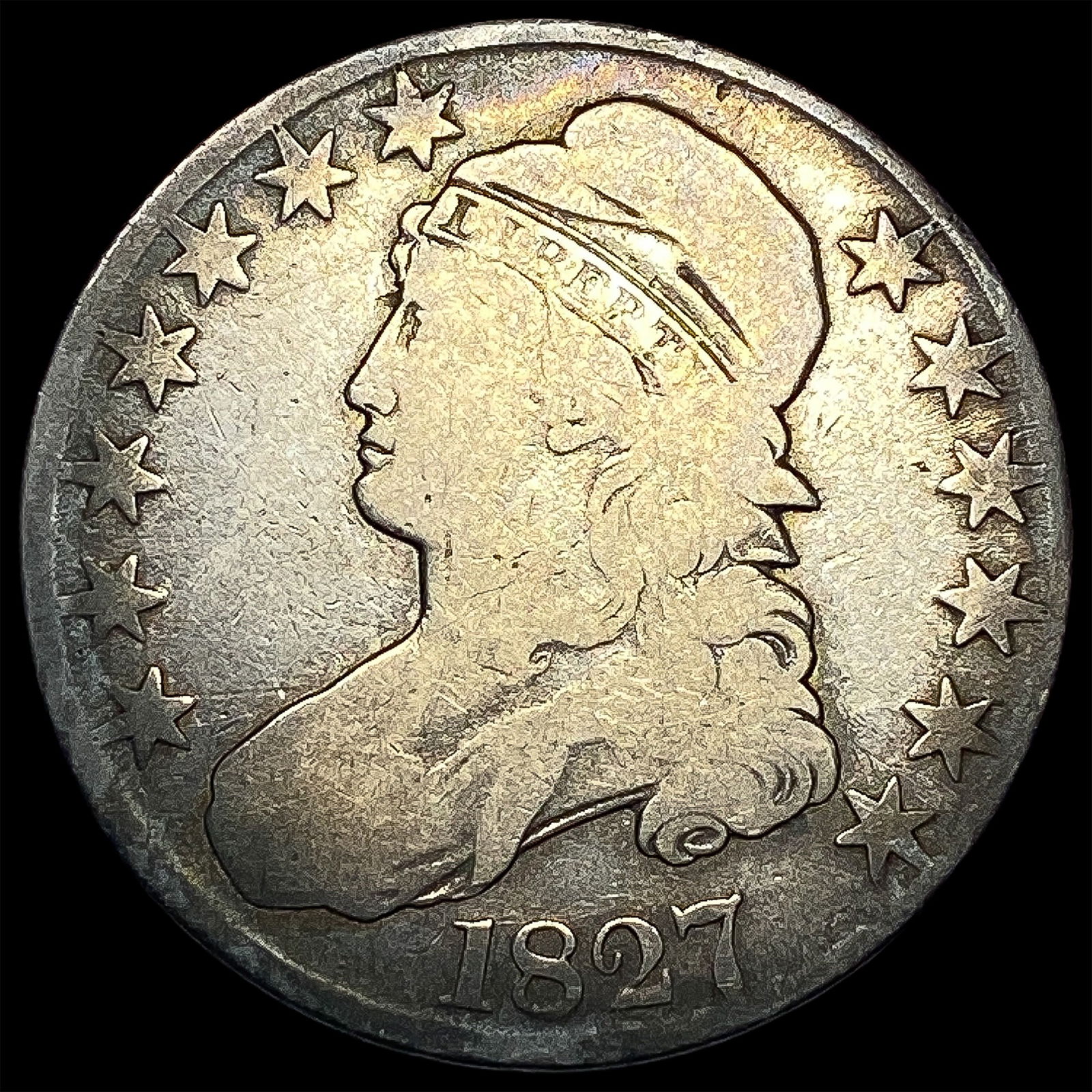 1827 Capped Bust Half Dollar NICELY CIRCULATED: 1827 Capped Bust Half Dollar NICELY CIRCULATED