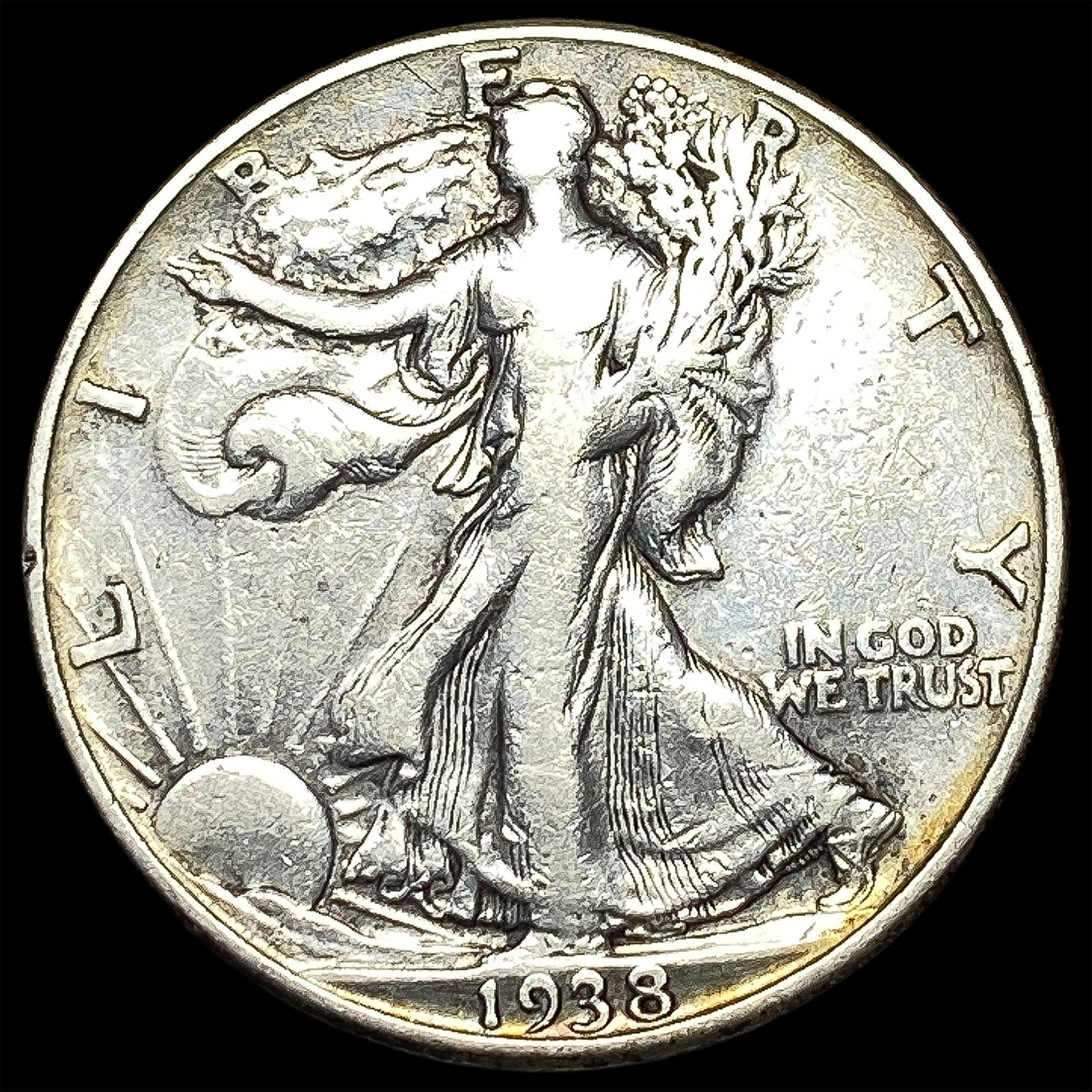 1938-D Silver Walking Liberty Half Dollar ABOUT UNCIRCULATED (1 of 2)