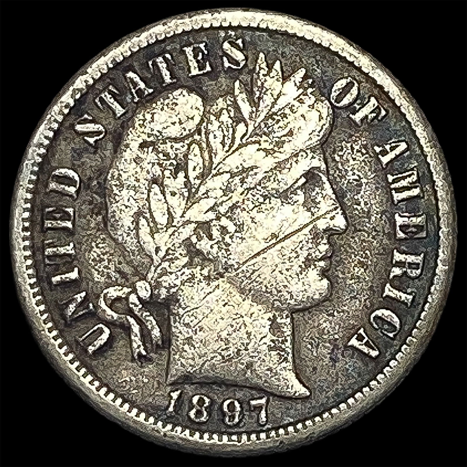 1897-O Silver Barber Dime LIGHTLY CIRCULATED: 1897-O Silver Barber Dime LIGHTLY CIRCULATED