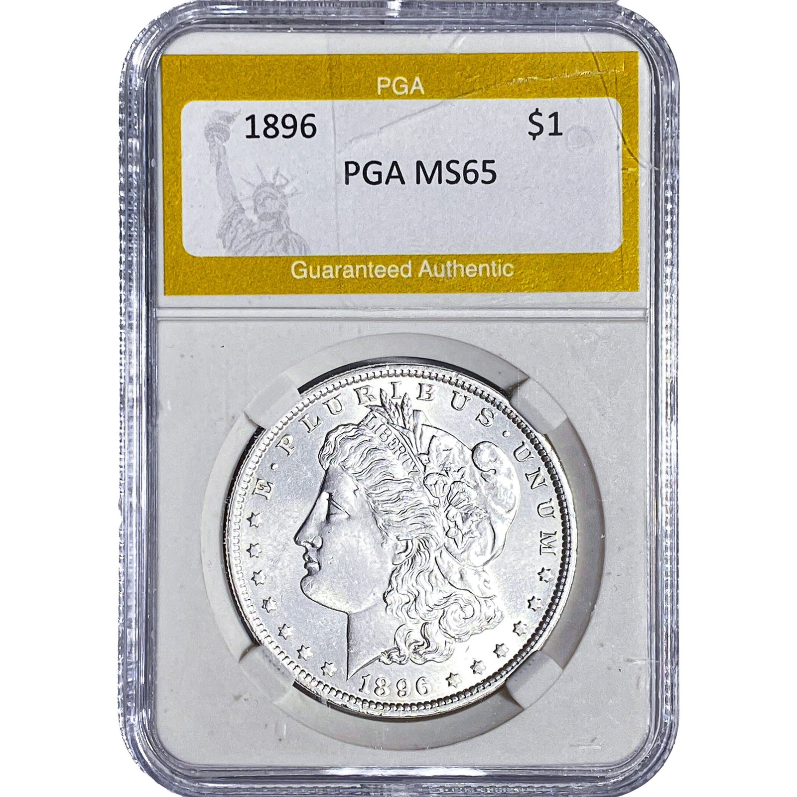 1896 Morgan Silver Dollar PGA MS65: 1896 Morgan Silver Dollar PGA MS65
