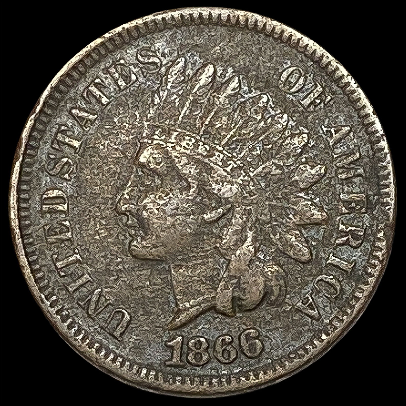1866 Indian Head Cent LIGHTLY CIRCULATED: 1866 Indian Head Cent LIGHTLY CIRCULATED