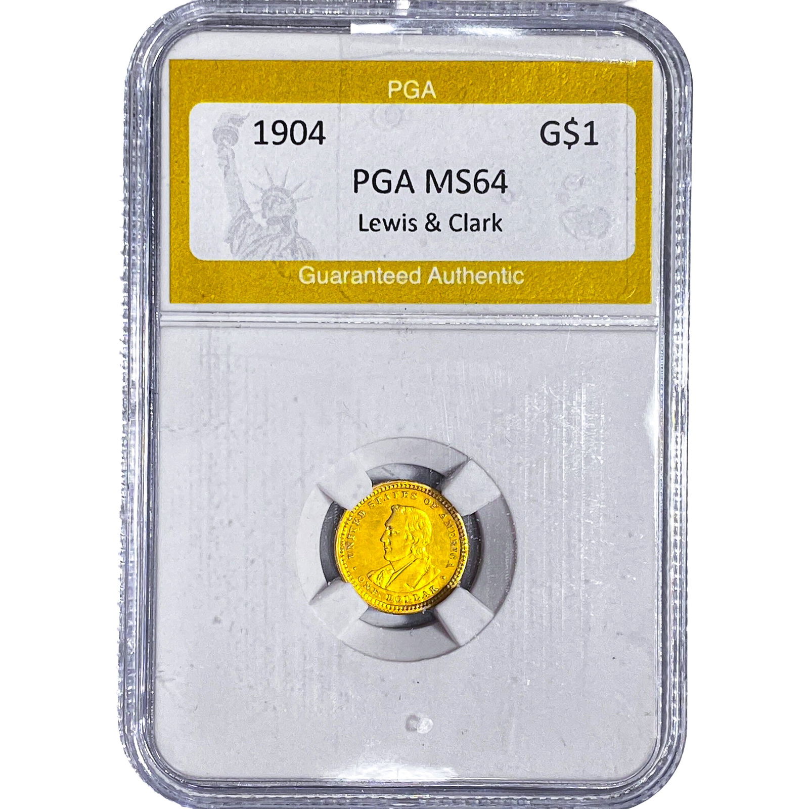 1904 Lewis & Clark Rare Gold Dollar PGA MS64: 1904 Lewis & Clark Rare Gold Dollar PGA MS64