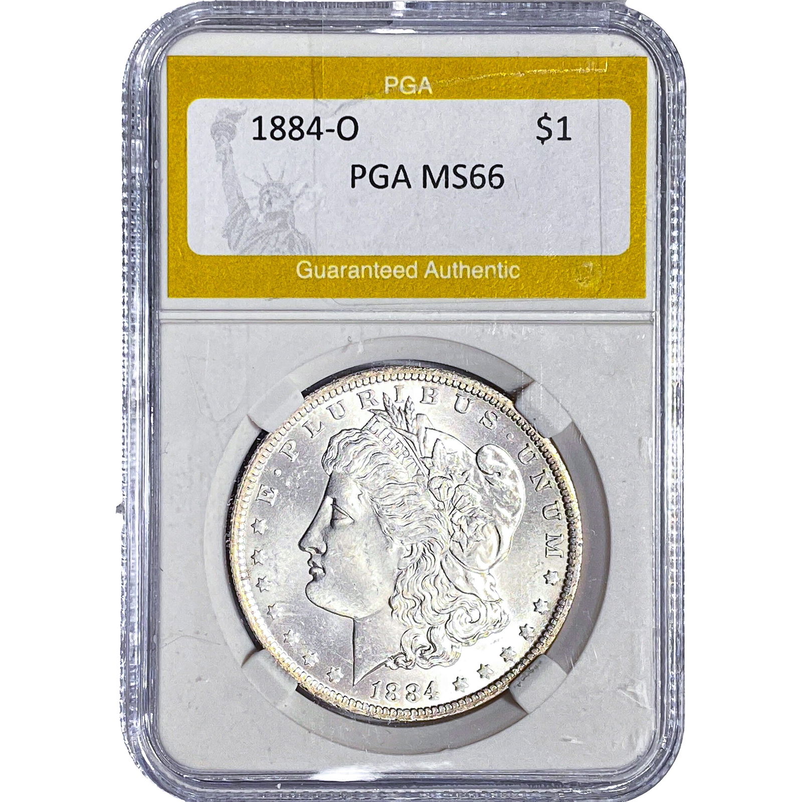1884-O Morgan Silver Dollar PGA MS66: 1884-O Morgan Silver Dollar PGA MS66