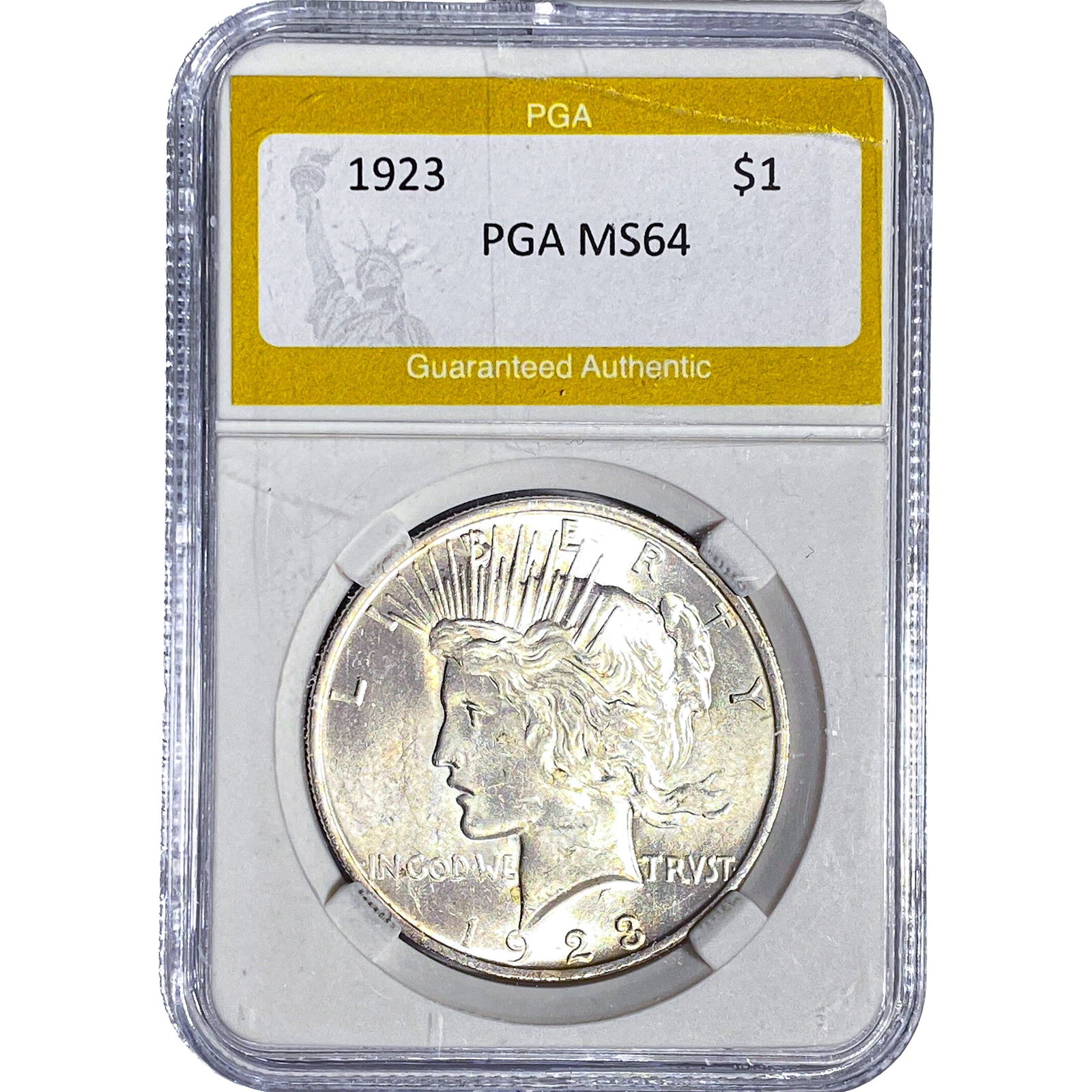 1923 Silver Peace Dollar PGA MS64: 1923 Silver Peace Dollar PGA MS64