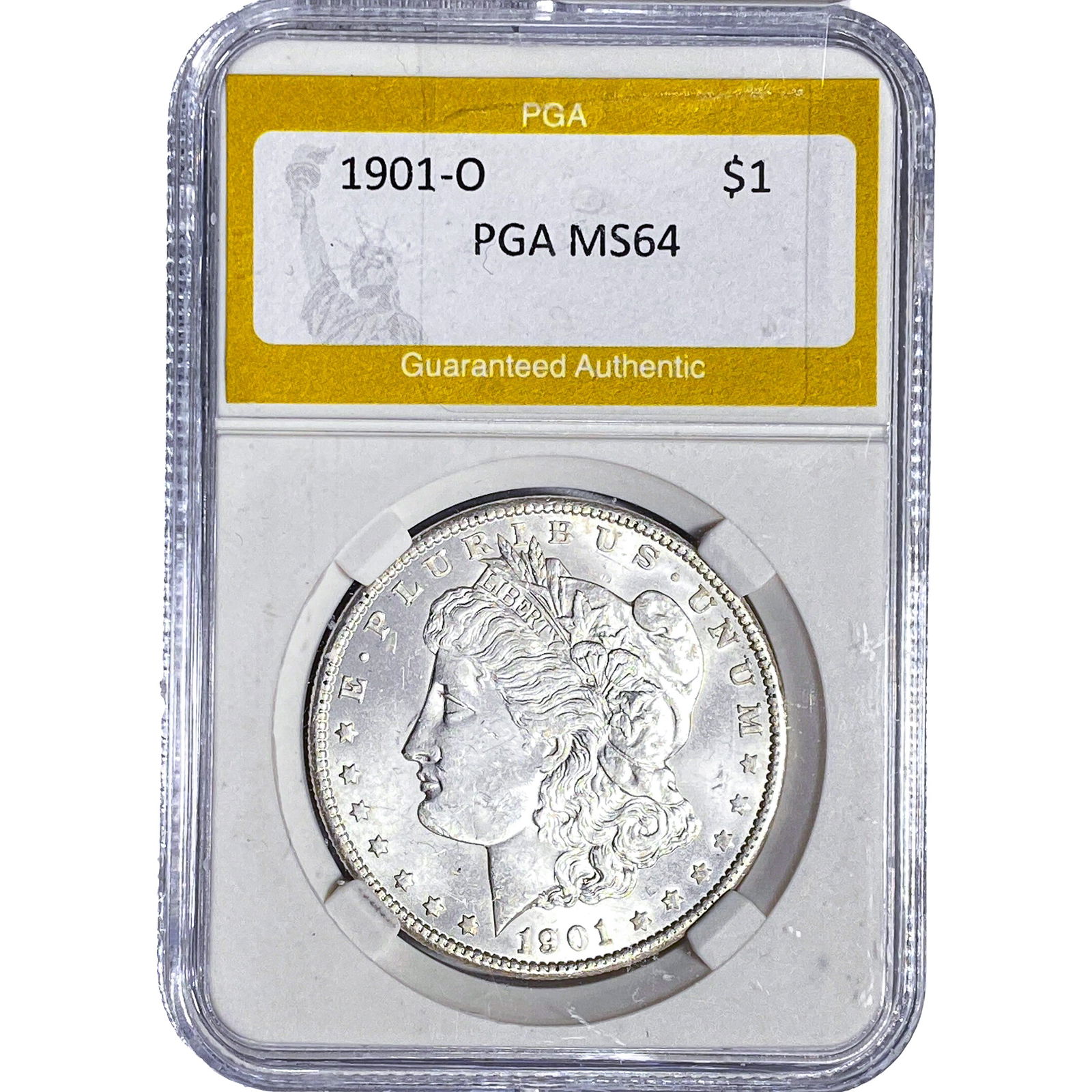 1901-O Morgan Silver Dollar PGA MS64: 1901-O Morgan Silver Dollar PGA MS64