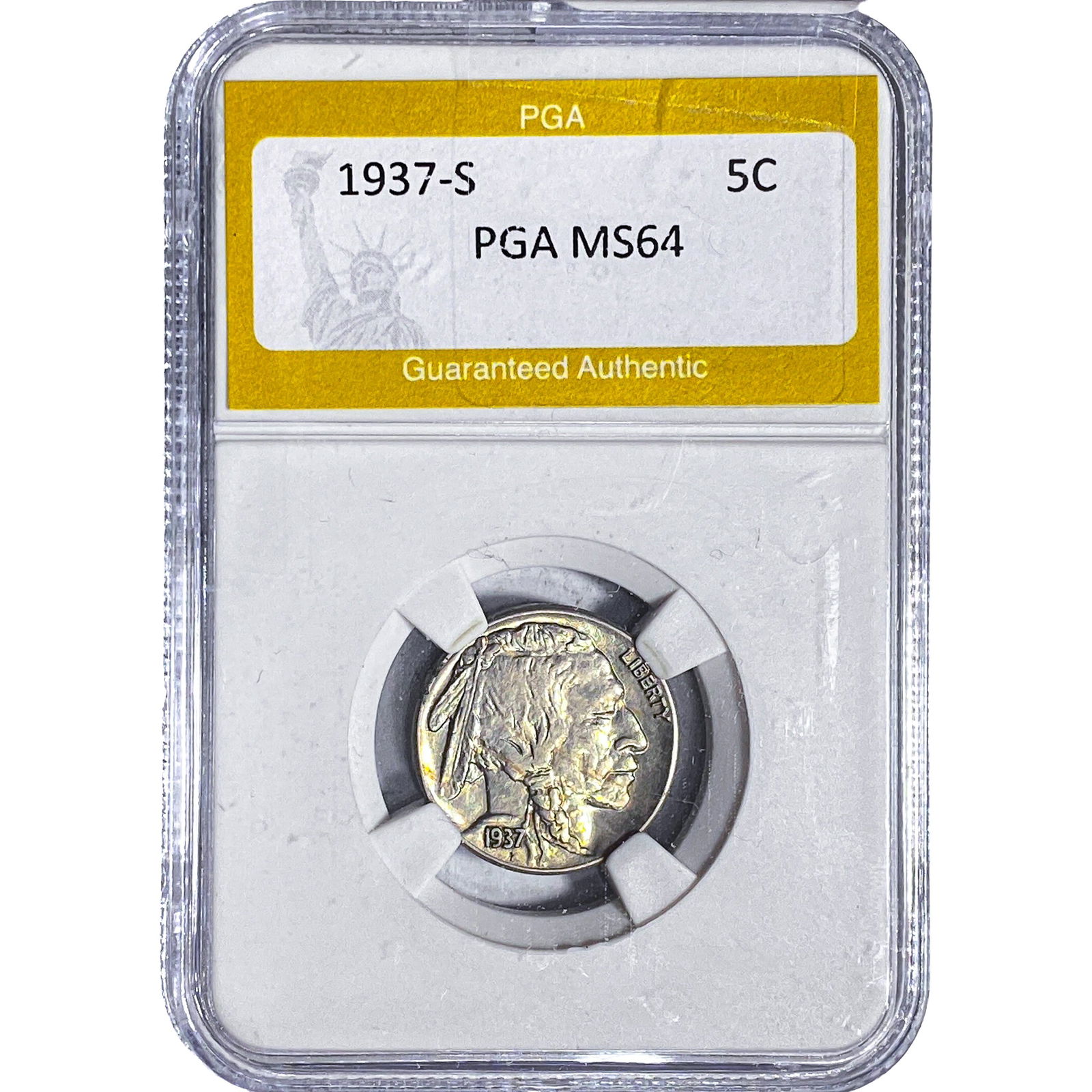 1937-S Buffalo Nickel PGA MS64: 1937-S Buffalo Nickel PGA MS64