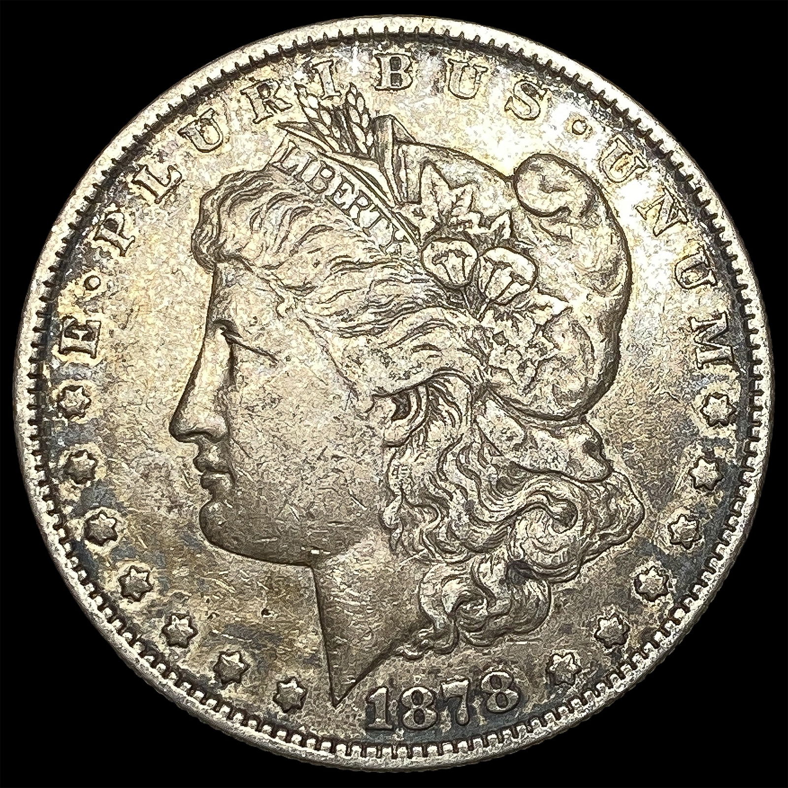 1878 8TF Silver Morgan Dollar NEARLY UNCIRCULATED: 1878 8TF Silver Morgan Dollar NEARLY UNCIRCULATED