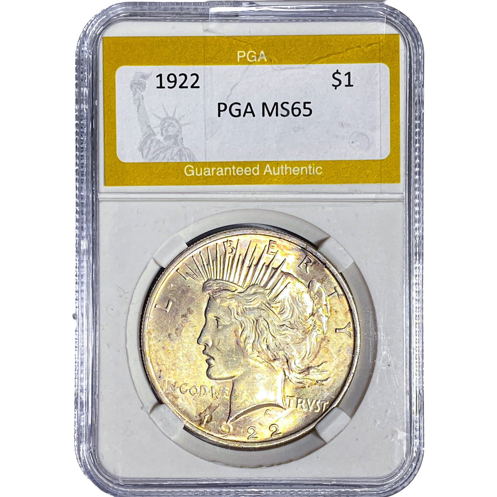 1922 Silver Peace Dollar PGA MS65: 1922 Silver Peace Dollar PGA MS65