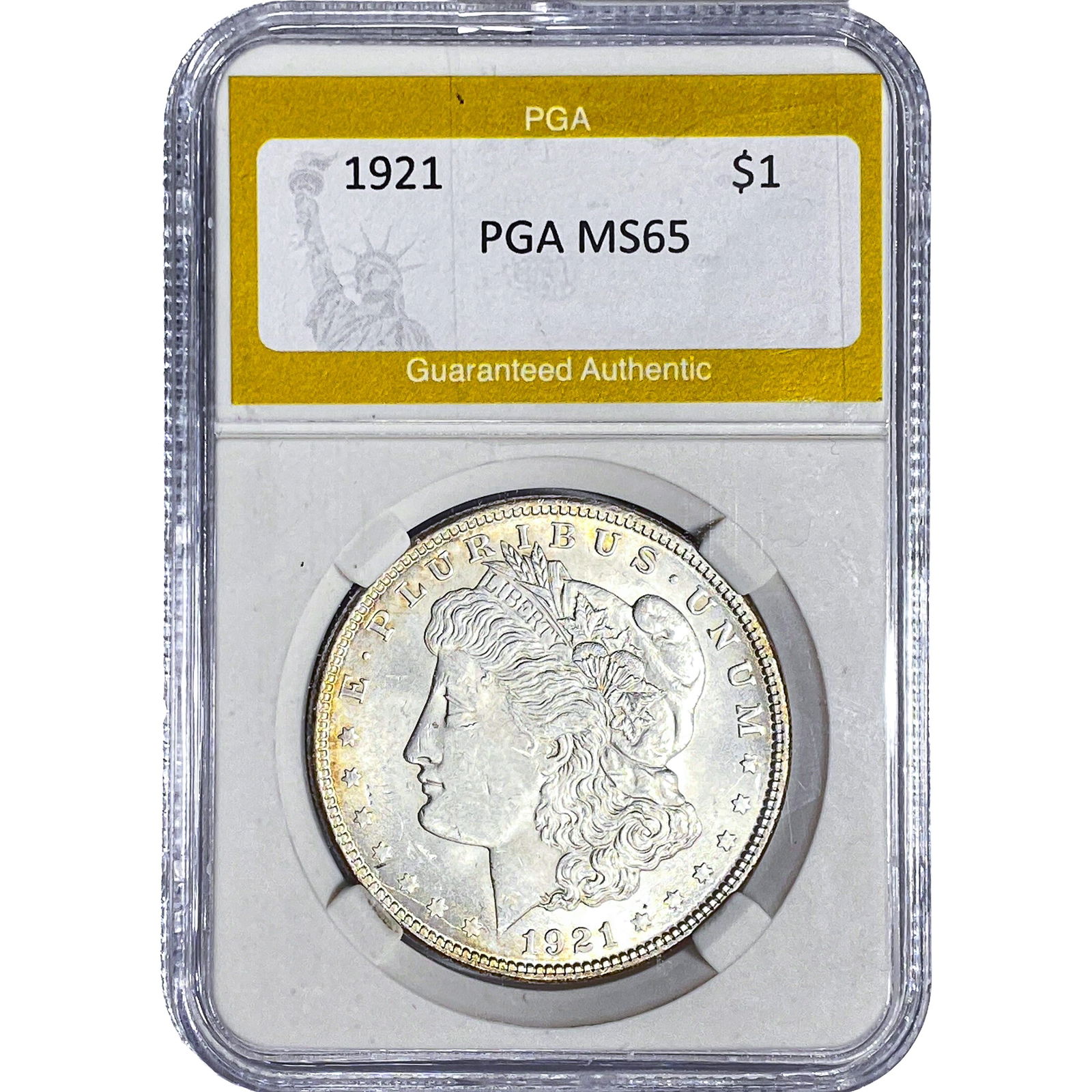 1921 Morgan Silver Dollar PGA MS65: 1921 Morgan Silver Dollar PGA MS65