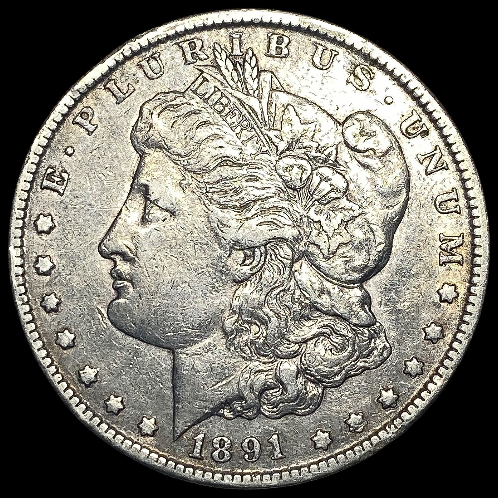 1891-CC Silver Morgan Dollar NEARLY UNCIRCULATED (1 of 2)