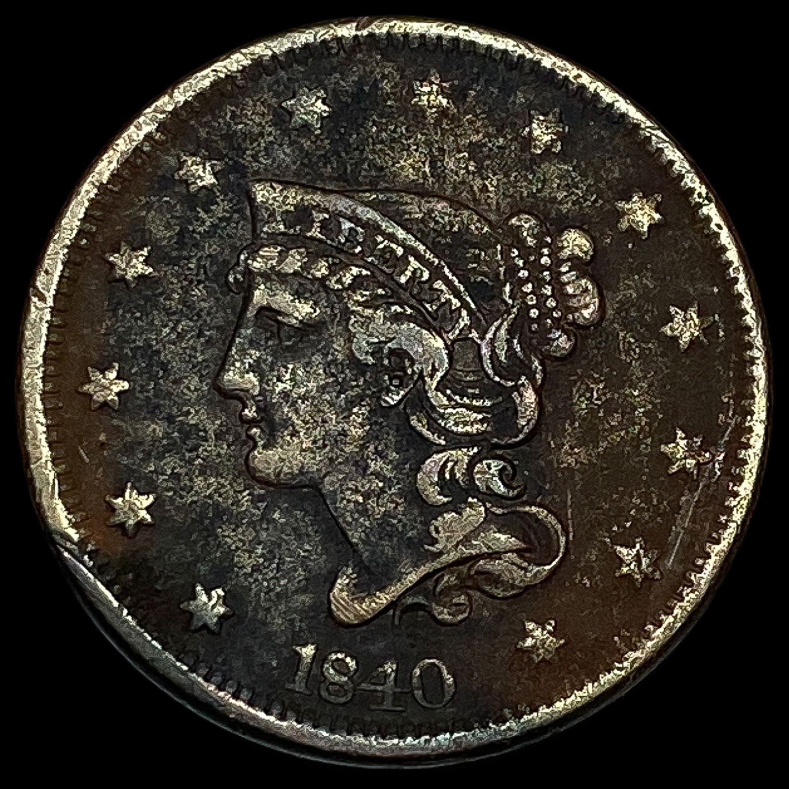1840 Braided Hair Large Cent LIGHTLY CIRCULATED: 1840 Braided Hair Large Cent LIGHTLY CIRCULATED