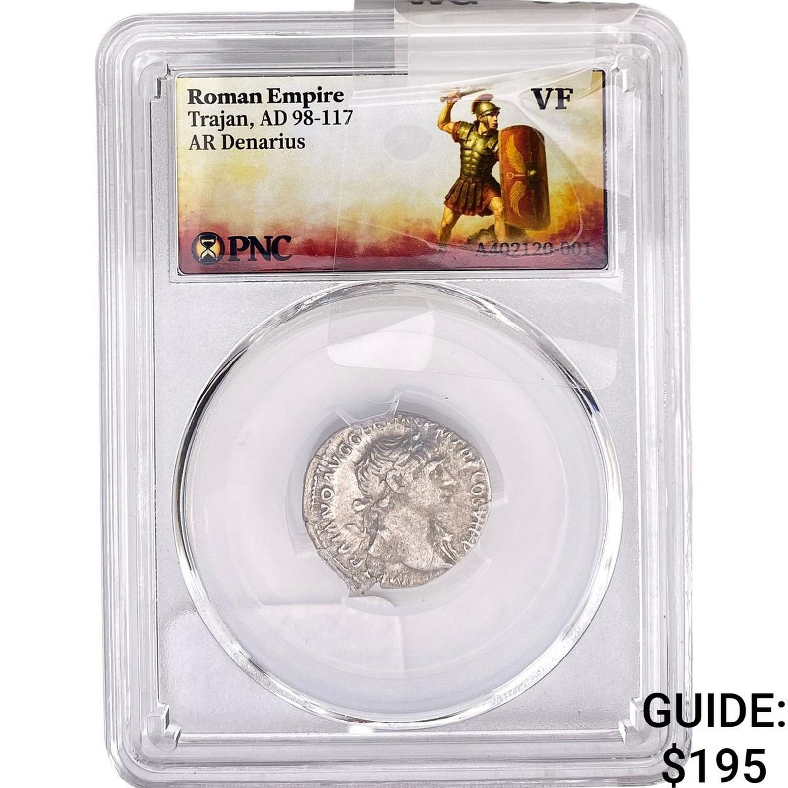 Roman Trajan, AD 98-117 Silver Denarius PNC VF: Roman Trajan, AD 98-117 Silver Denarius PNC VF