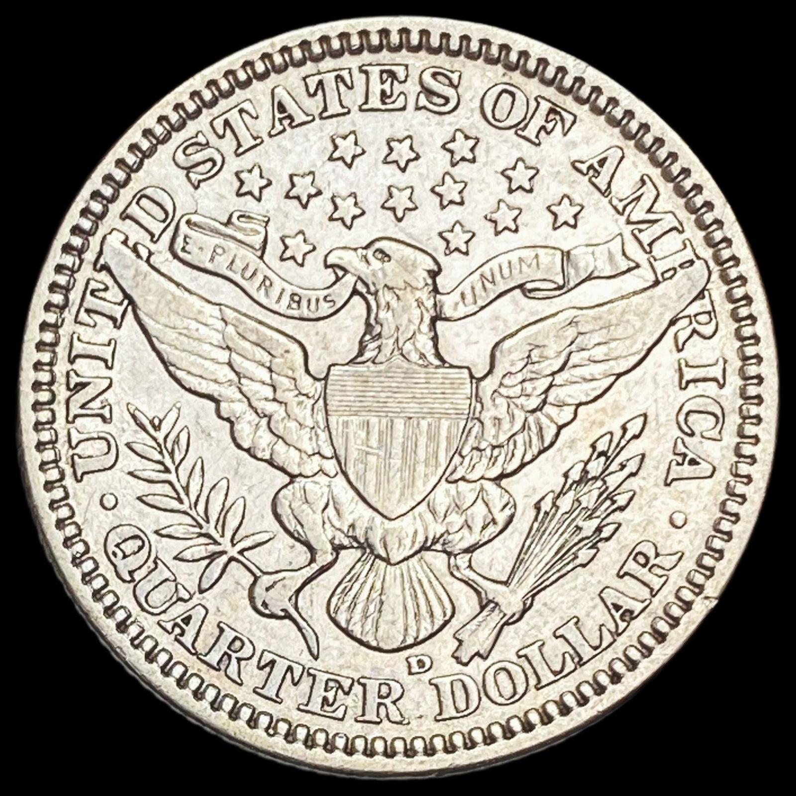 1908-D Silver Barber Quarter CLOSELY UNCIRCULATED - 2