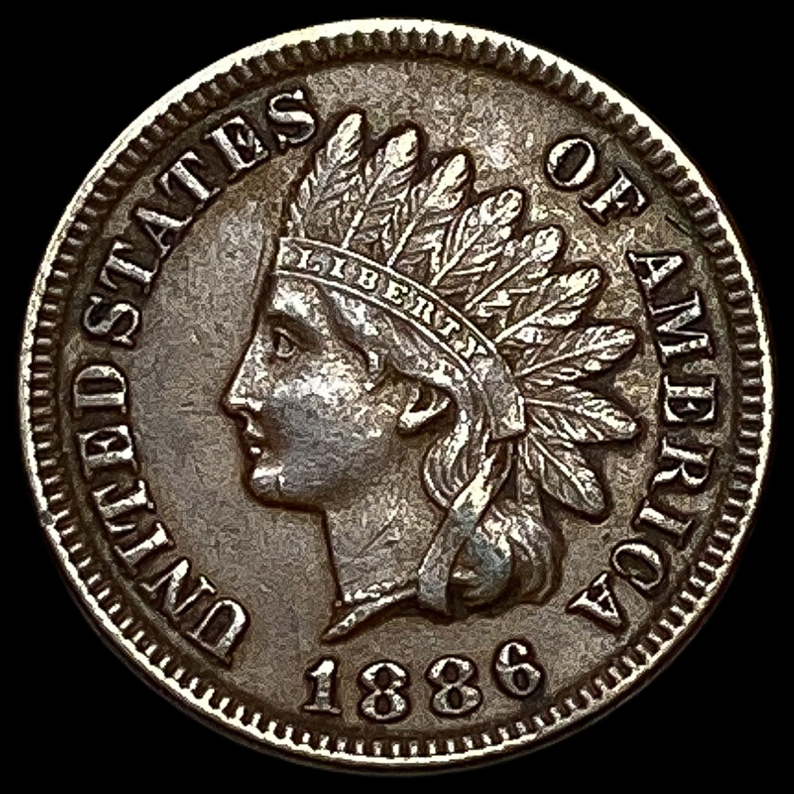 1886 Indian Head Cent CLOSELY UNCIRCULATED: 1886 Indian Head Cent CLOSELY UNCIRCULATED