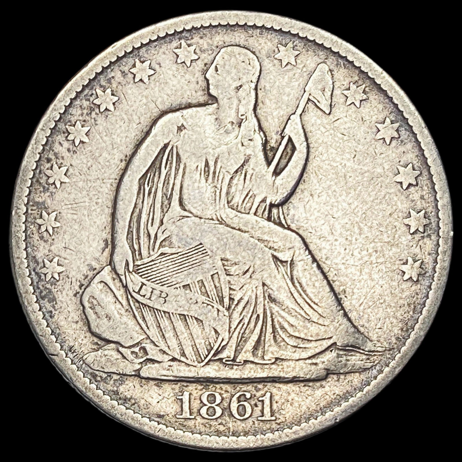 1861-O Seated Liberty Half Dollar LIGHTLY CIRCULATED (1 of 2)