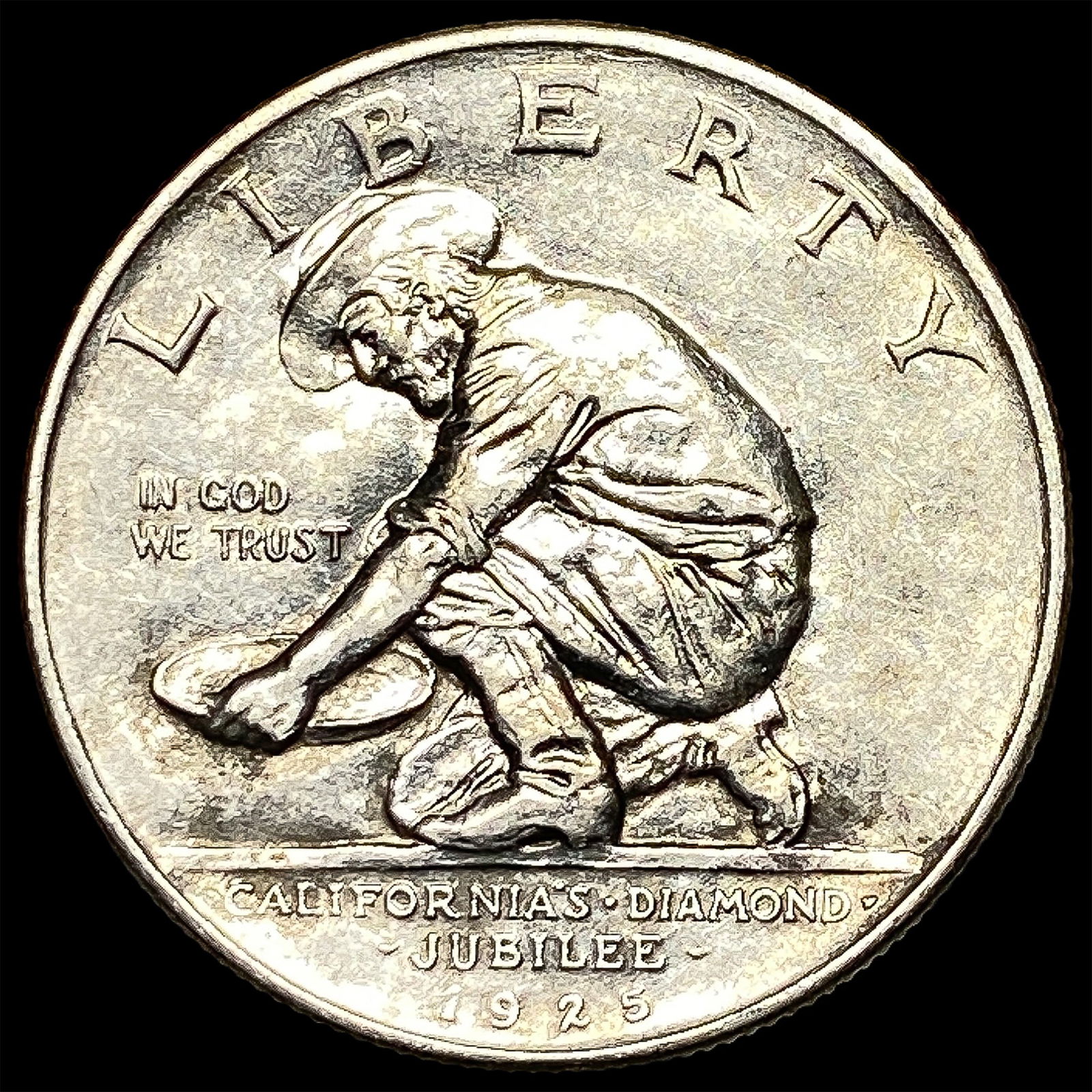 1925-S Silver California Jubilee Half Dollar CLOSELY UNCIRCULATED (1 of 2)