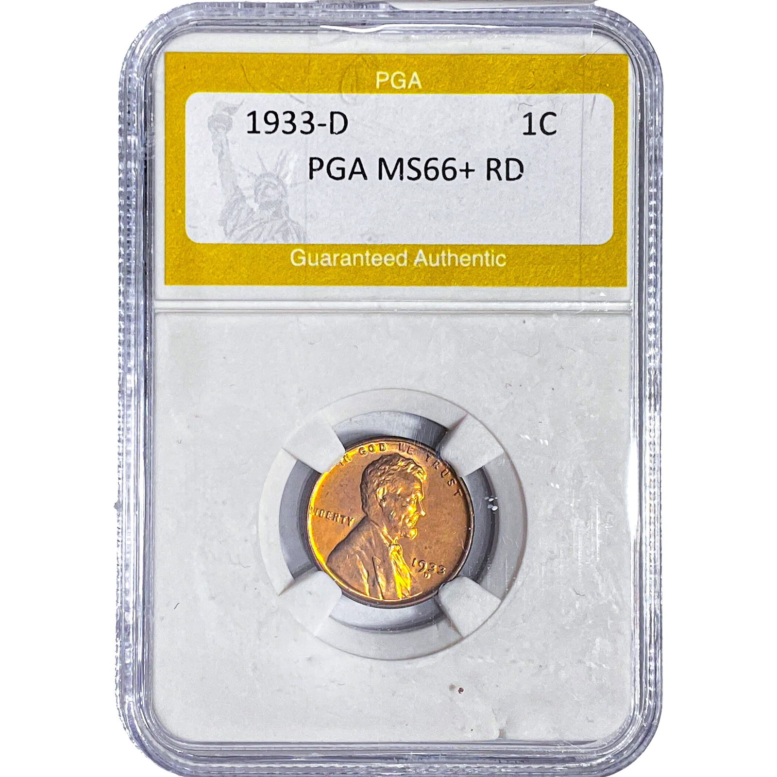 1933-D Wheat Cent PGA MS66+ RD (1 of 2)