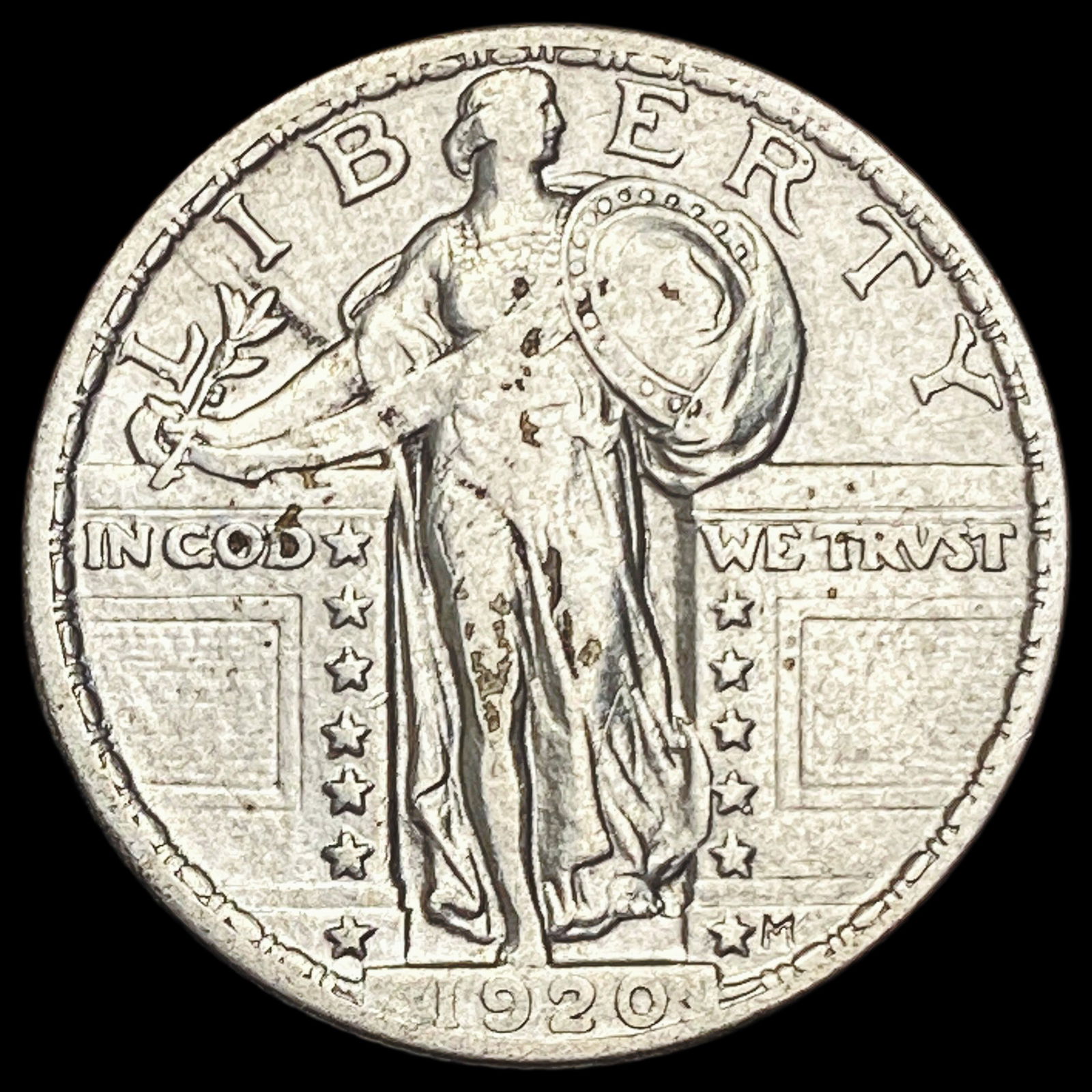 1920 Standing Liberty Quarter LIGHTLY CIRCULATED: 1920 Standing Liberty Quarter LIGHTLY CIRCULATED