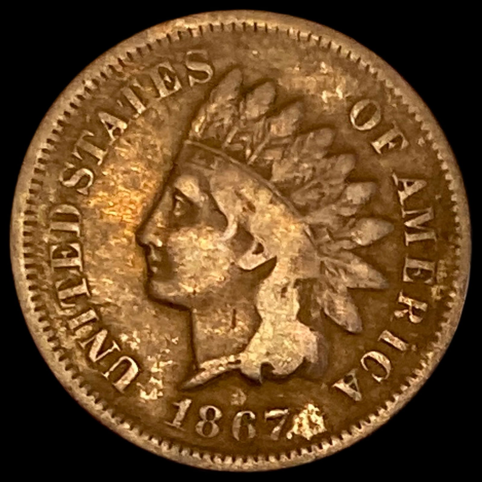 1867 Indian Head Cent NICELY CIRCULATED: 1867 Indian Head Cent NICELY CIRCULATED