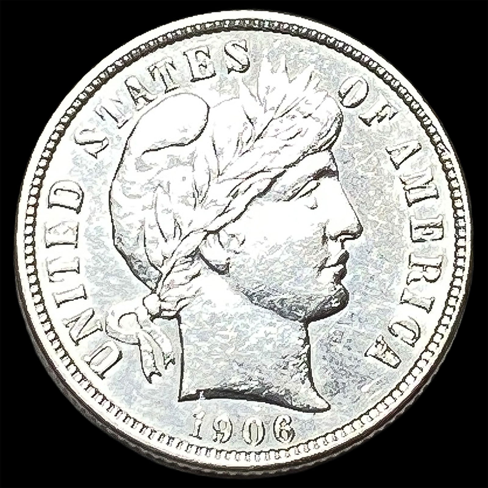 1906-D Silver Barber Dime UNCIRCULATED: 1906-D Silver Barber Dime UNCIRCULATED