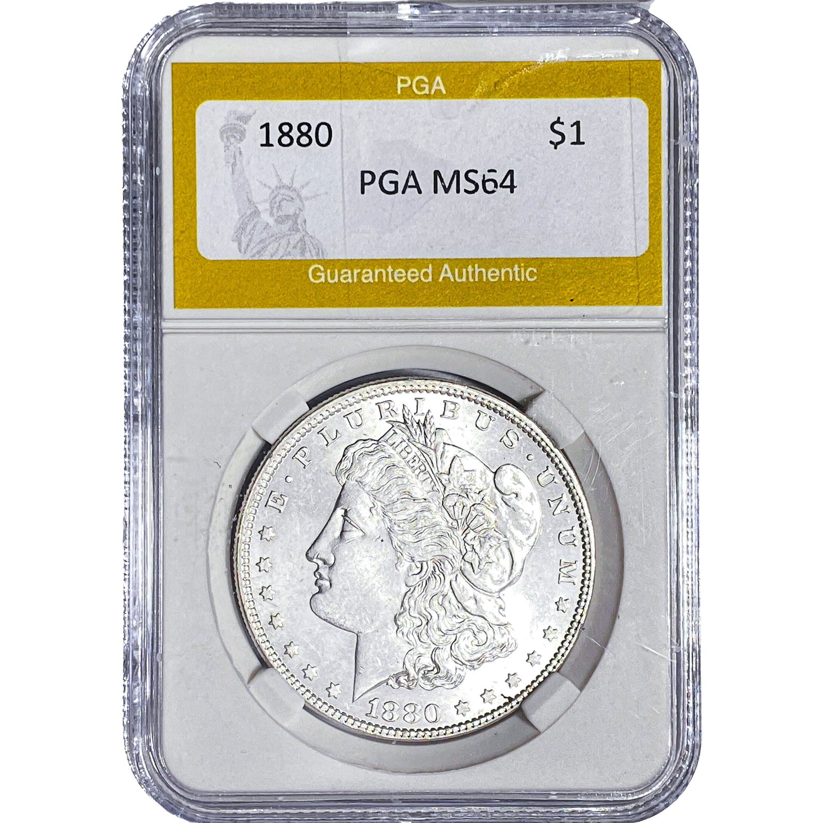 1880 Morgan Silver Dollar PGA MS64: 1880 Morgan Silver Dollar PGA MS64