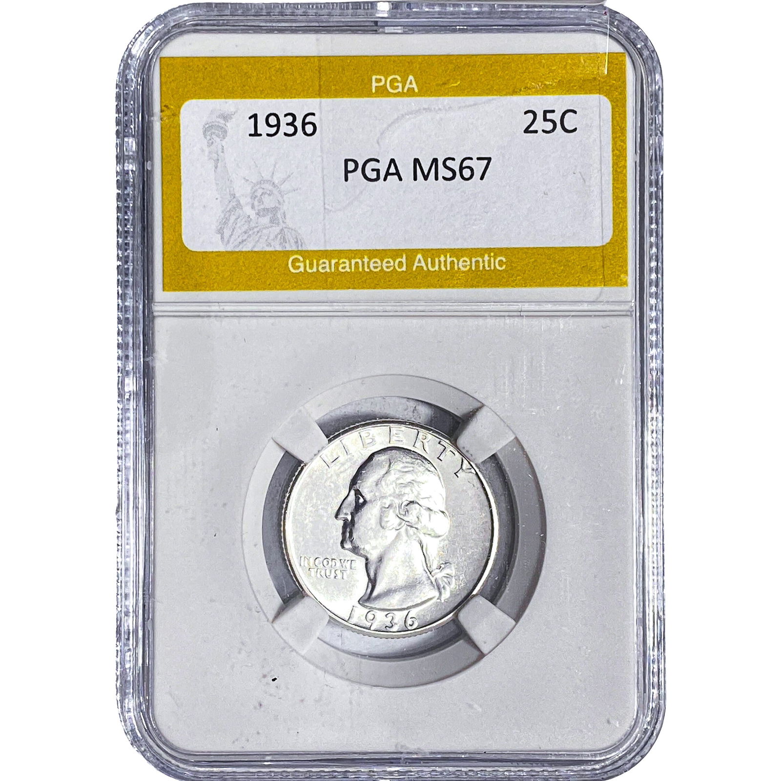 1936 Washington Silver Quarter PGA MS67: 1936 Washington Silver Quarter PGA MS67