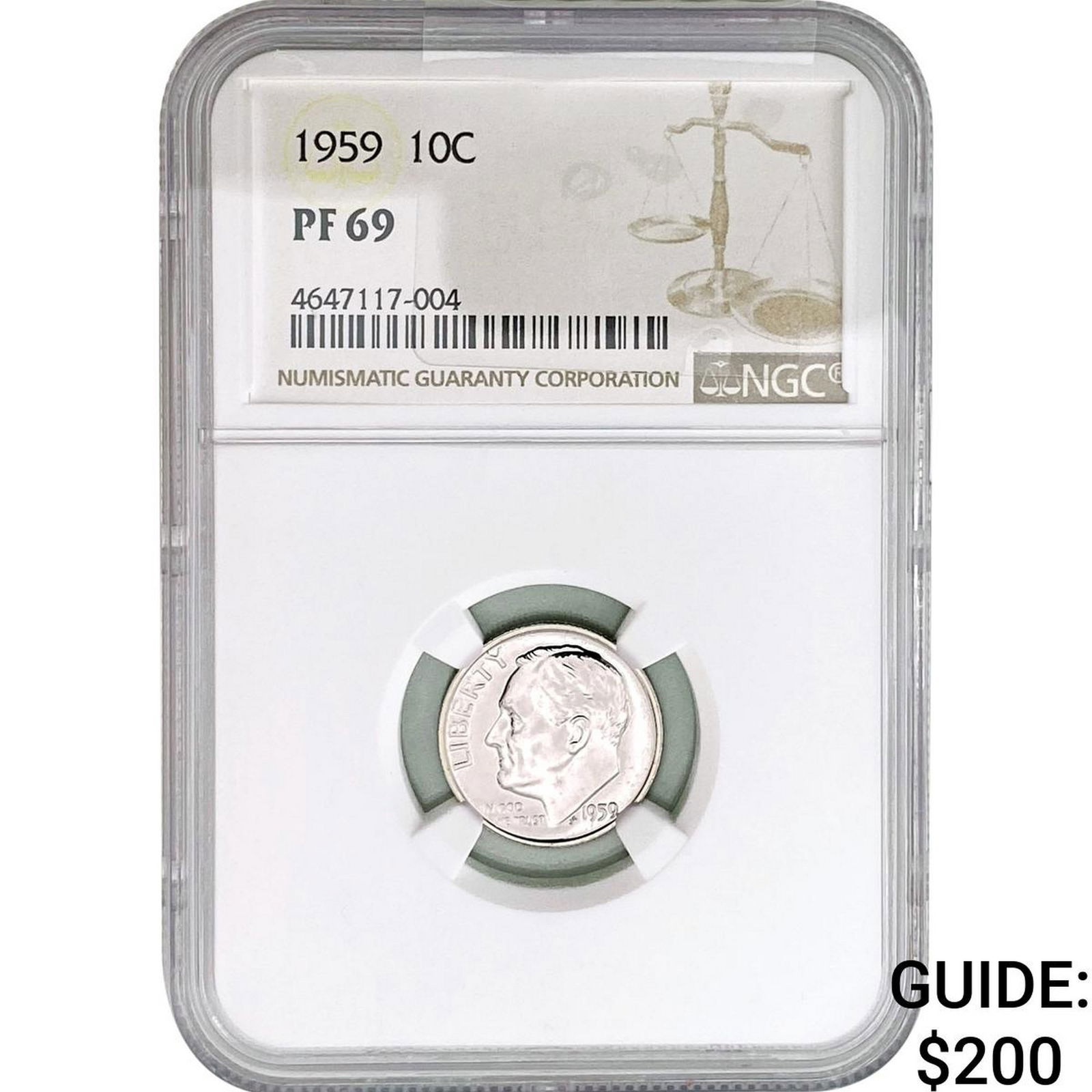 1959 Roosevelt Dime NGC PF69: 1959 Roosevelt Dime NGC PF69
