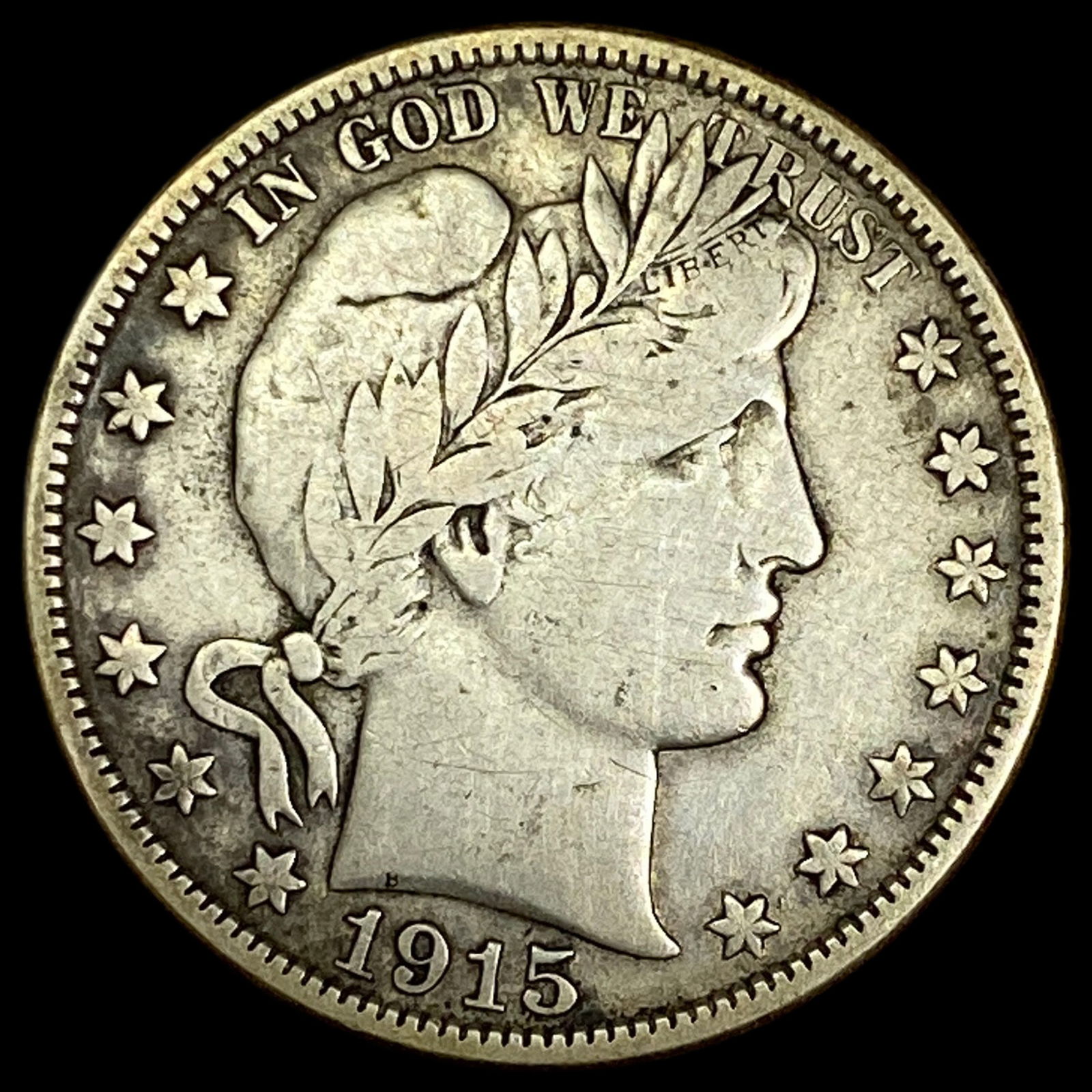 1915-D Silver Barber Half Dollar LIGHTLY CIRCULATED: 1915-D Silver Barber Half Dollar LIGHTLY CIRCULATED