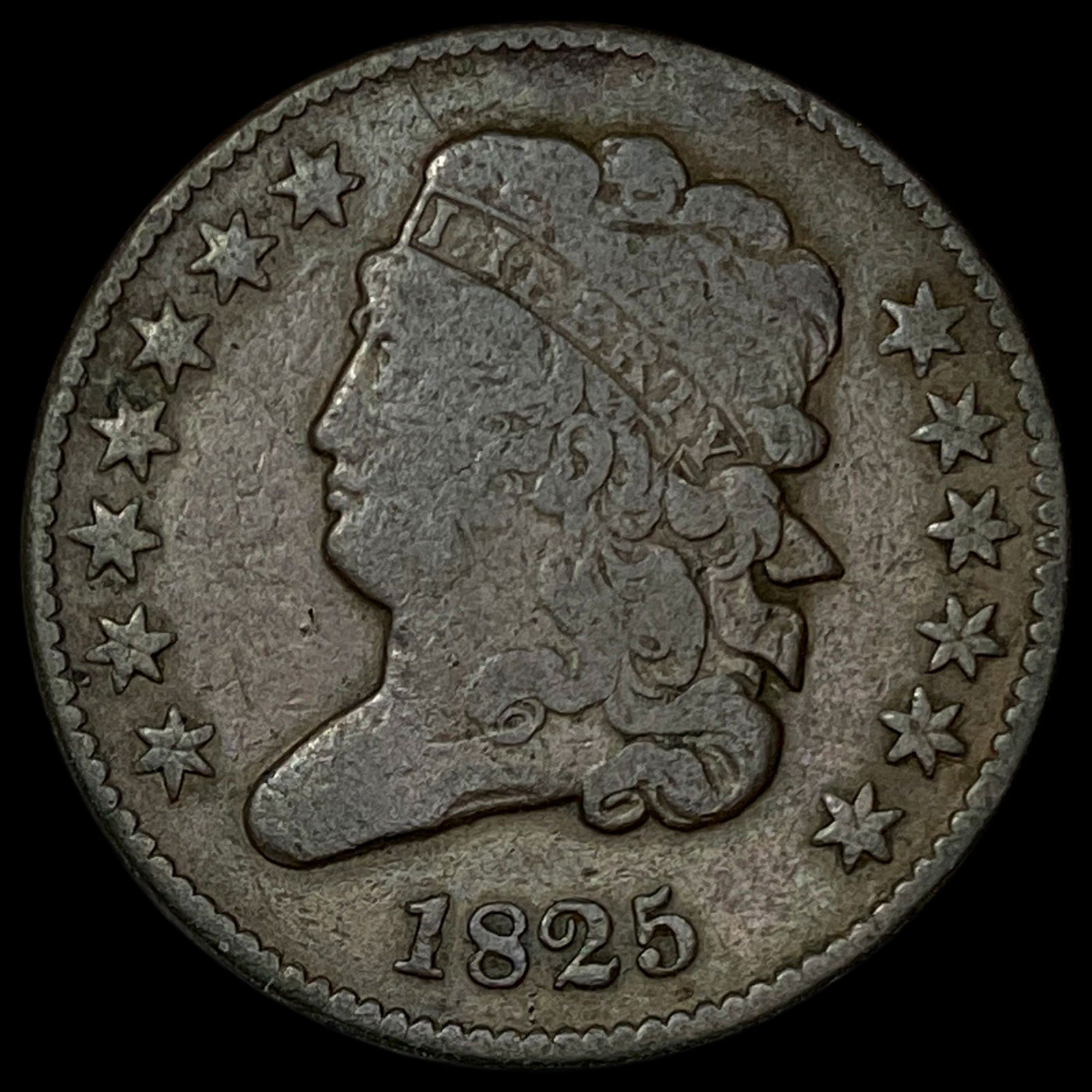 1825 Classic Head Half Cent LIGHTLY CIRCULATED: 1825 Classic Head Half Cent LIGHTLY CIRCULATED