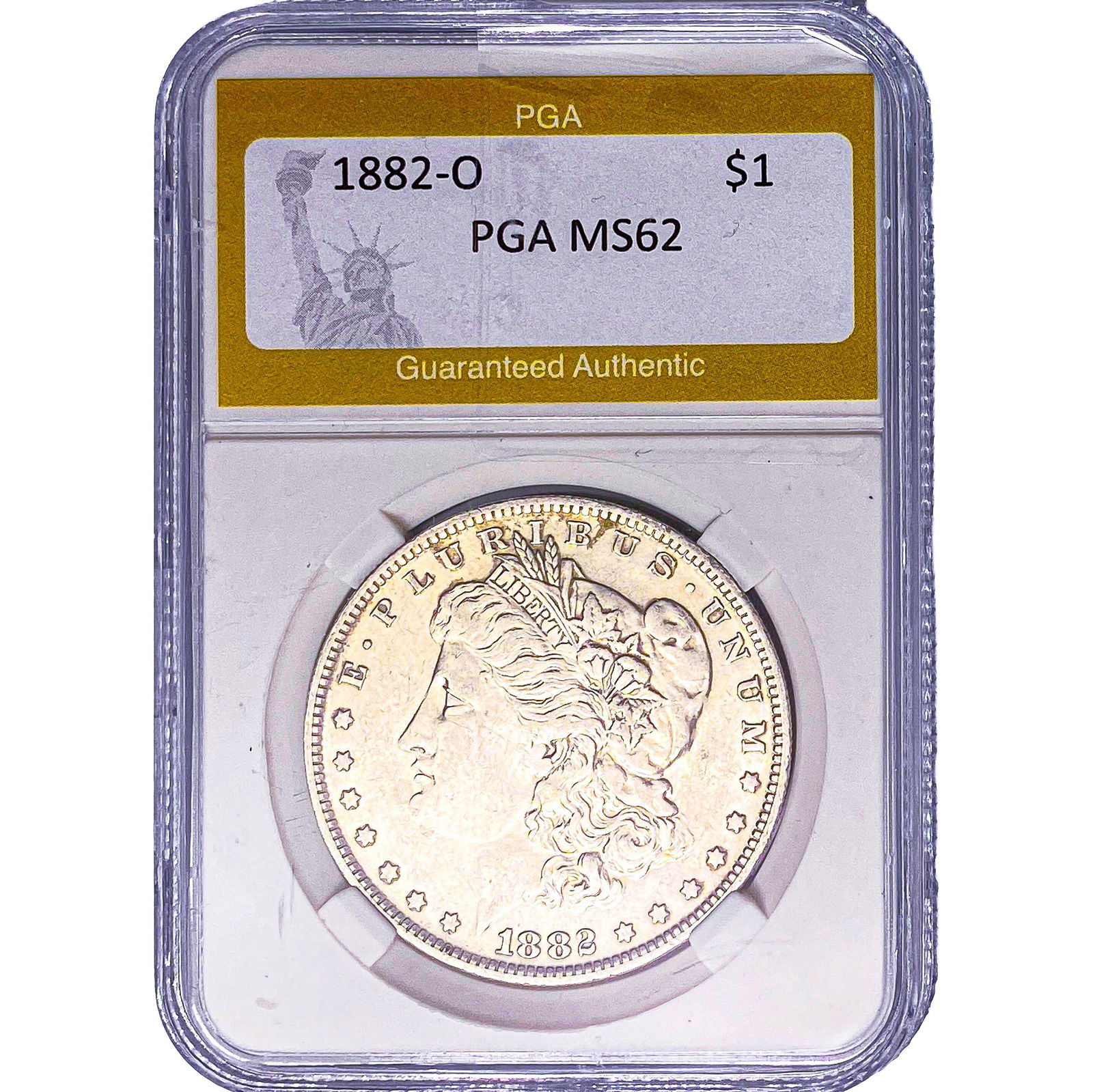 1882-O Morgan Silver Dollar PGA MS62: 1882-O Morgan Silver Dollar PGA MS62
