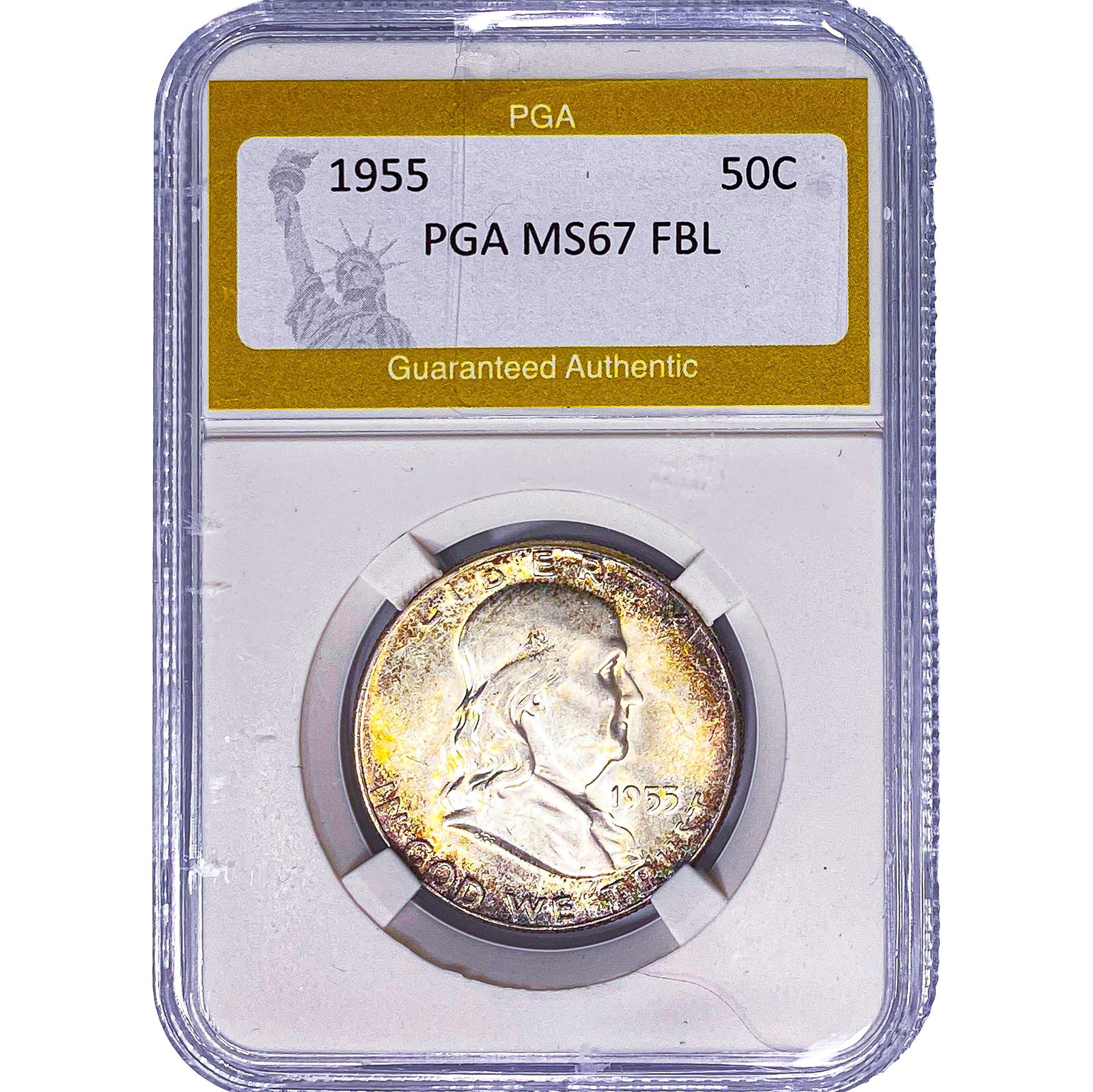 1955 Franklin Half Dollar PGA MS67 FBL (1 of 2)