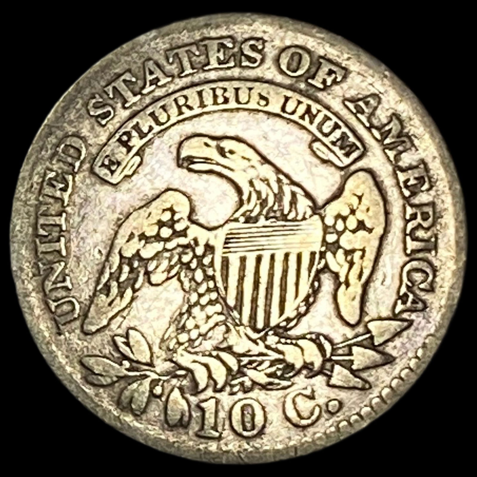 1827 Capped Bust Dime LIGHTLY CIRCULATED - 2