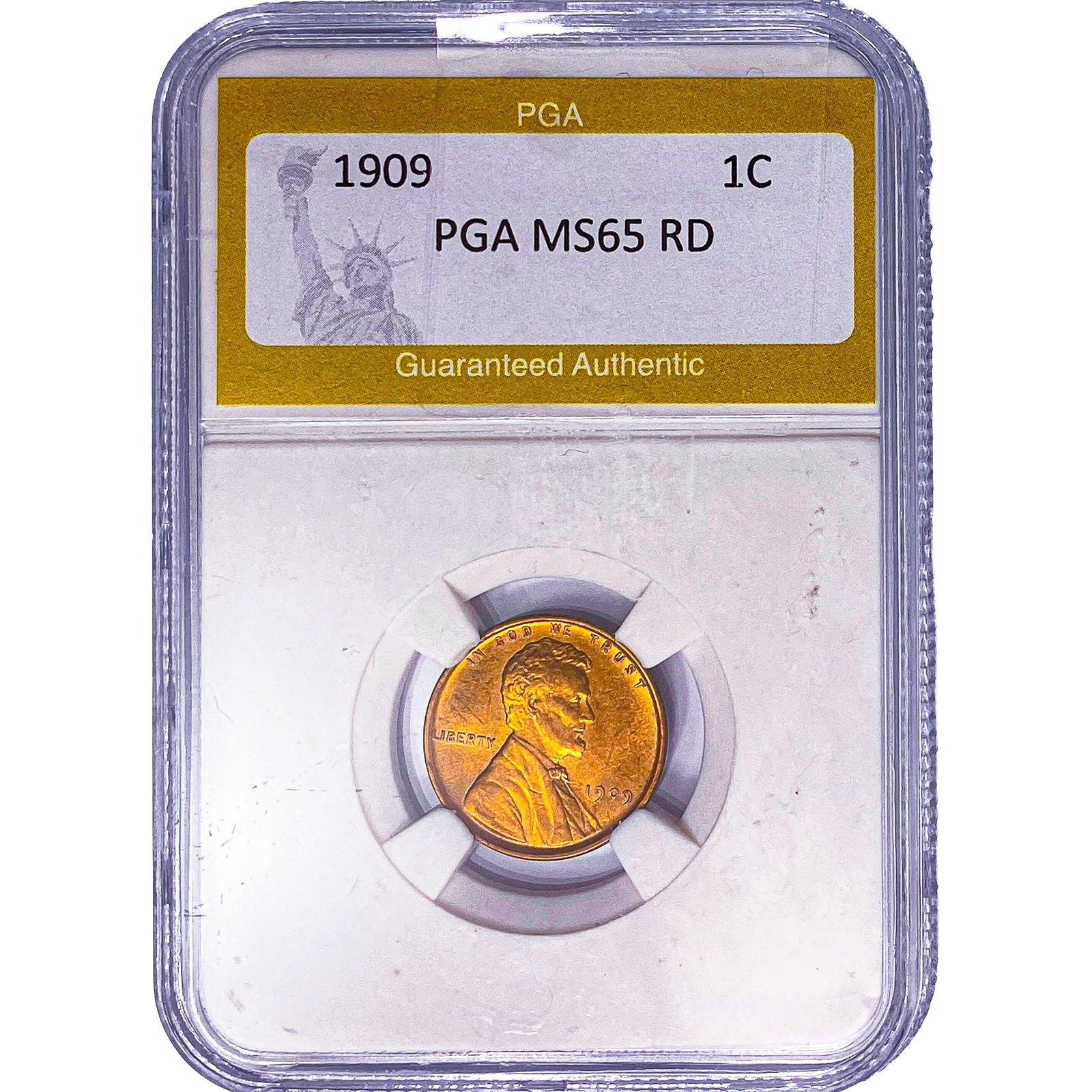 1909 Wheat Cent PGA MS65 RD: 1909 Wheat Cent PGA MS65 RD