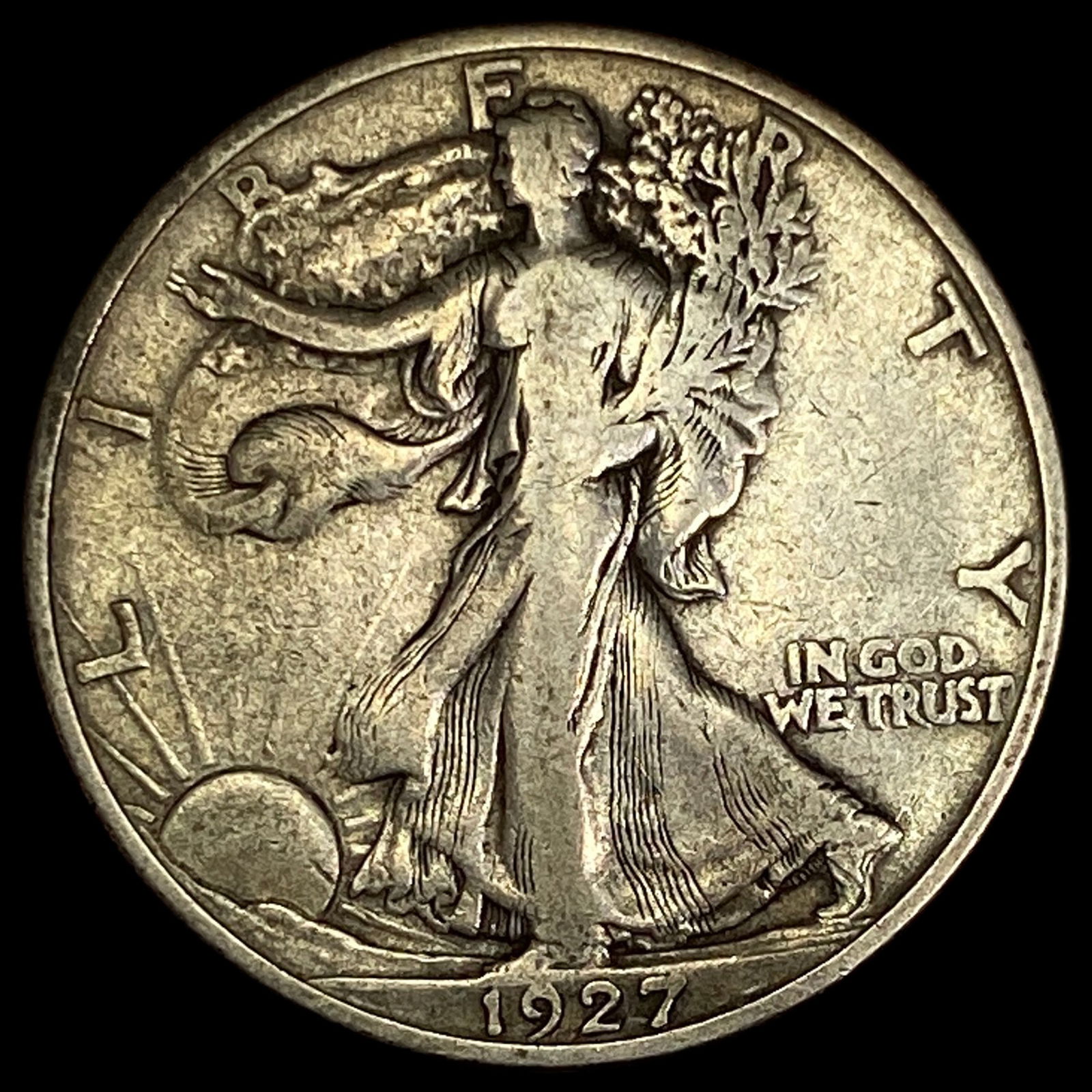 1927-S Walking Liberty Half Dollar LIGHTLY CIRCULATED (1 of 2)