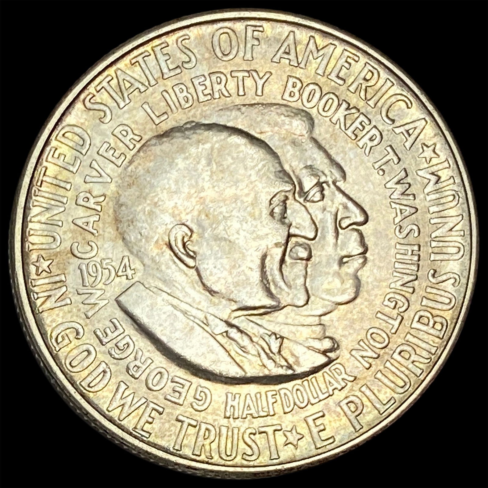 1954-S Silver Washington/Carver Half Dollar UNCIRCULATED: 1954-S Silver Washington/Carver Half Dollar UNCIRCULATED