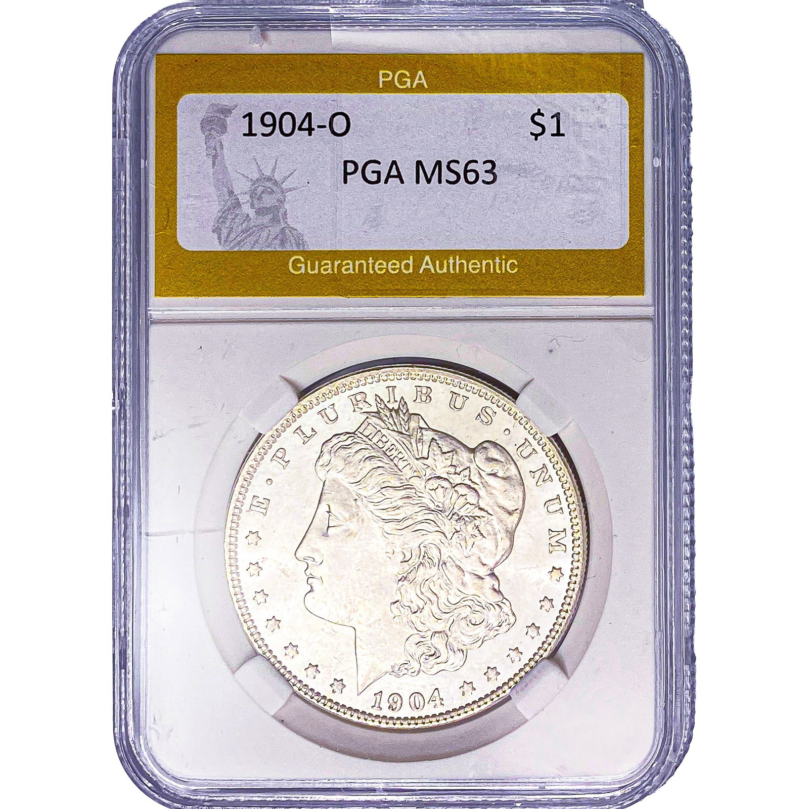 1904-O Morgan Silver Dollar PGA MS63: 1904-O Morgan Silver Dollar PGA MS63